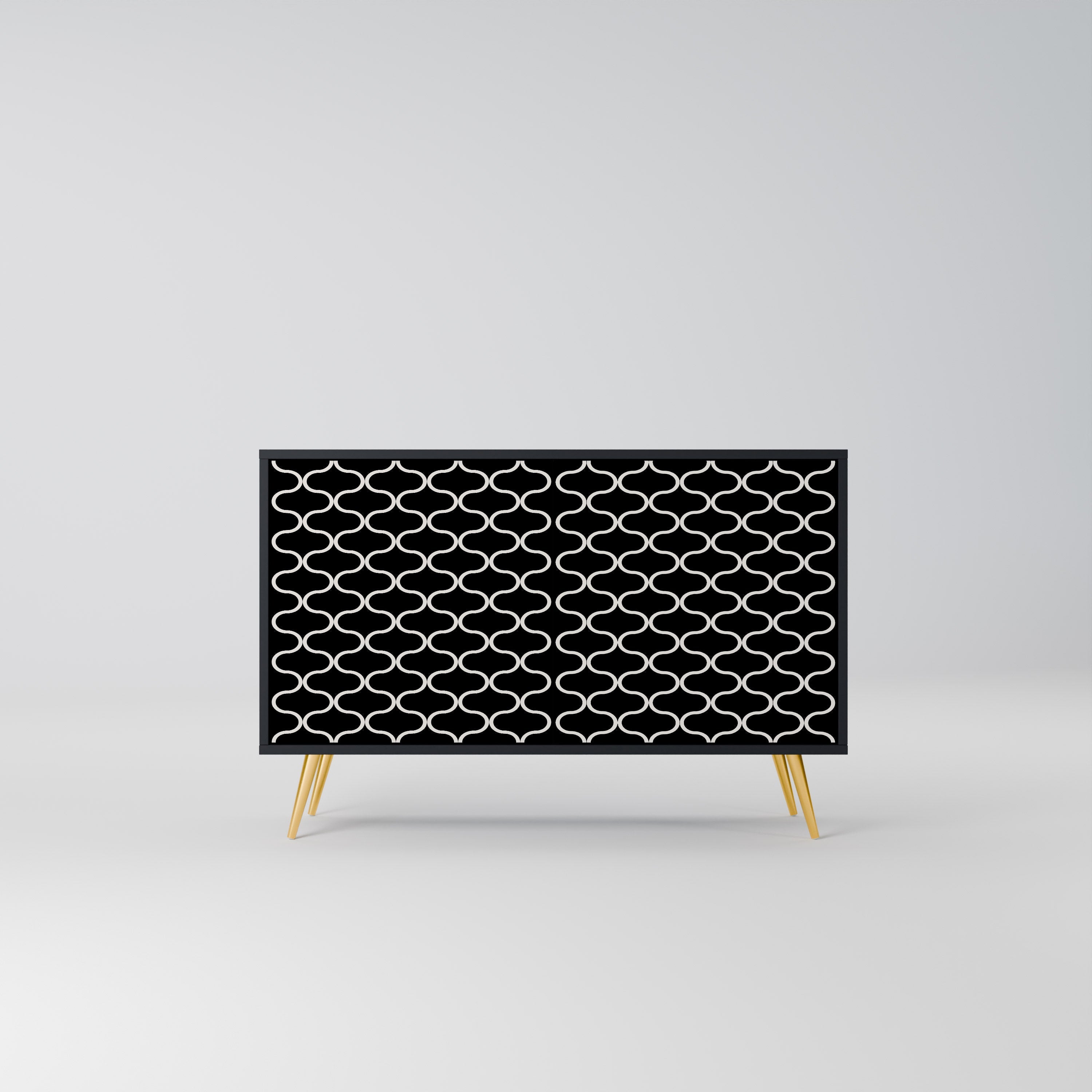 TESSELATED BLACKNESS Sideboard mit 2 Türen in Schwarz