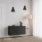 TESSELATED BLACKNESS 2-Door Sideboard in Black Finish