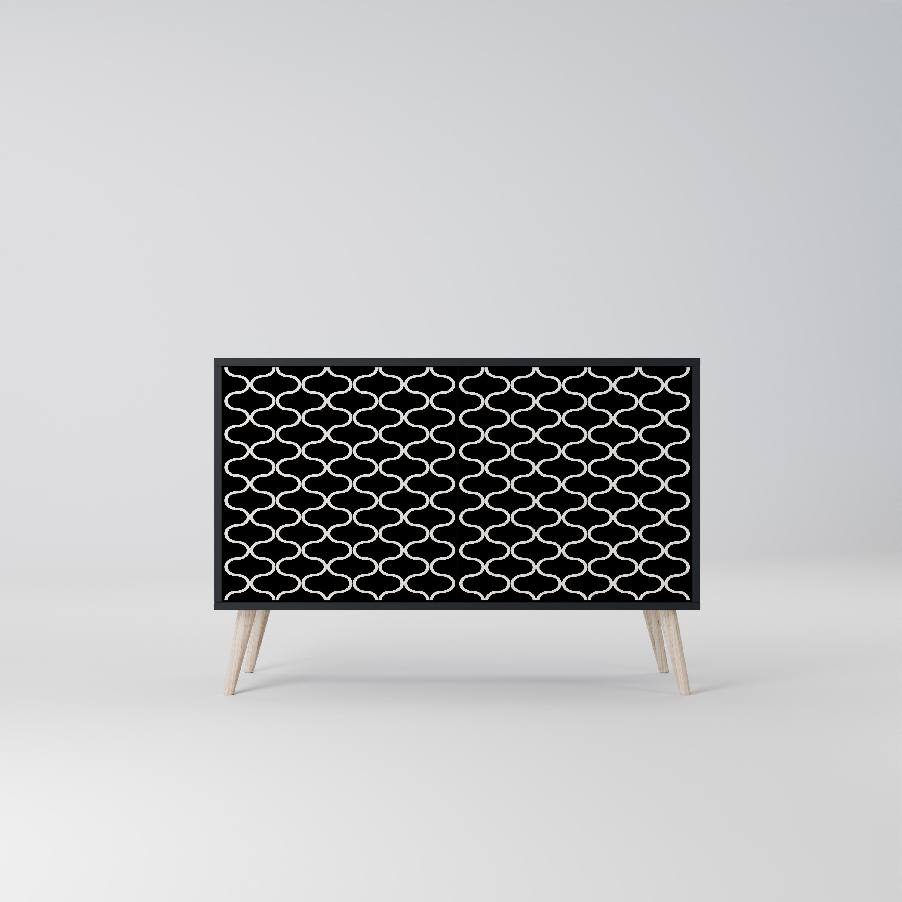 TESSELATED BLACKNESS Sideboard mit 2 Türen in Schwarz