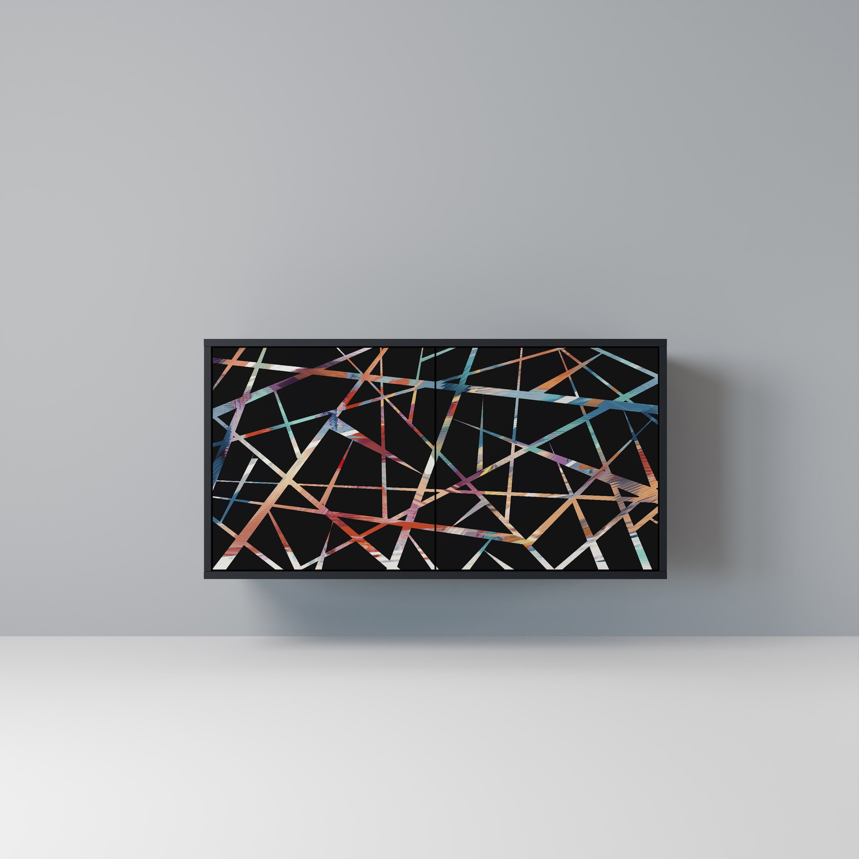 POLYGON VERVE Sideboard mit 2 Türen in Schwarz