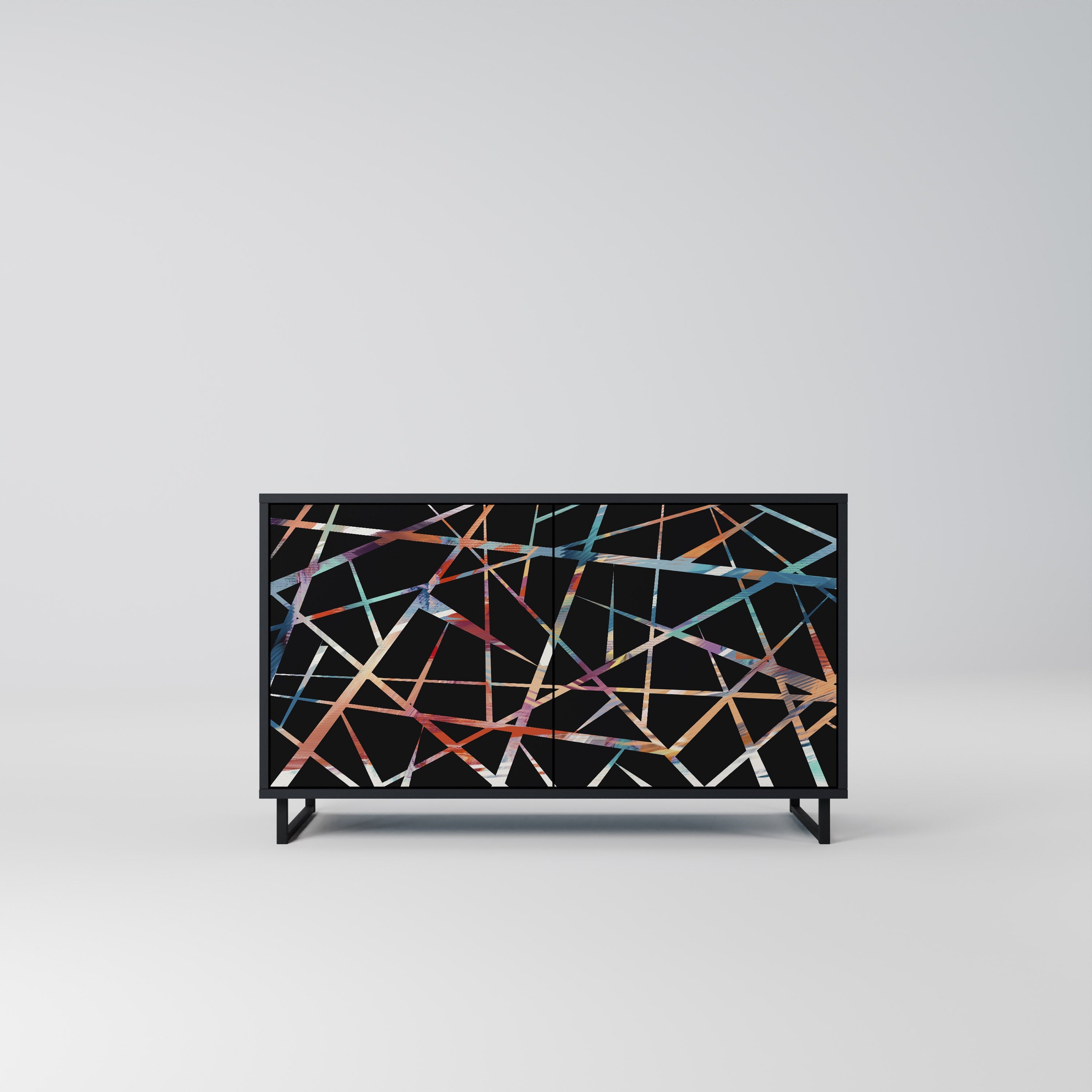 POLYGON VERVE Sideboard mit 2 Türen in Schwarz