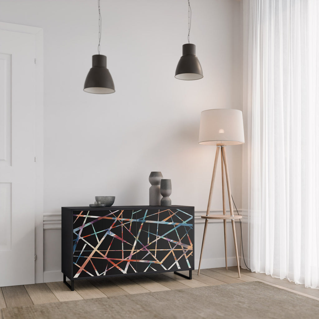 POLYGON VERVE Sideboard mit 2 Türen in Schwarz