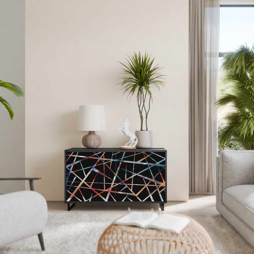POLYGON VERVE Sideboard mit 2 Türen in Schwarz