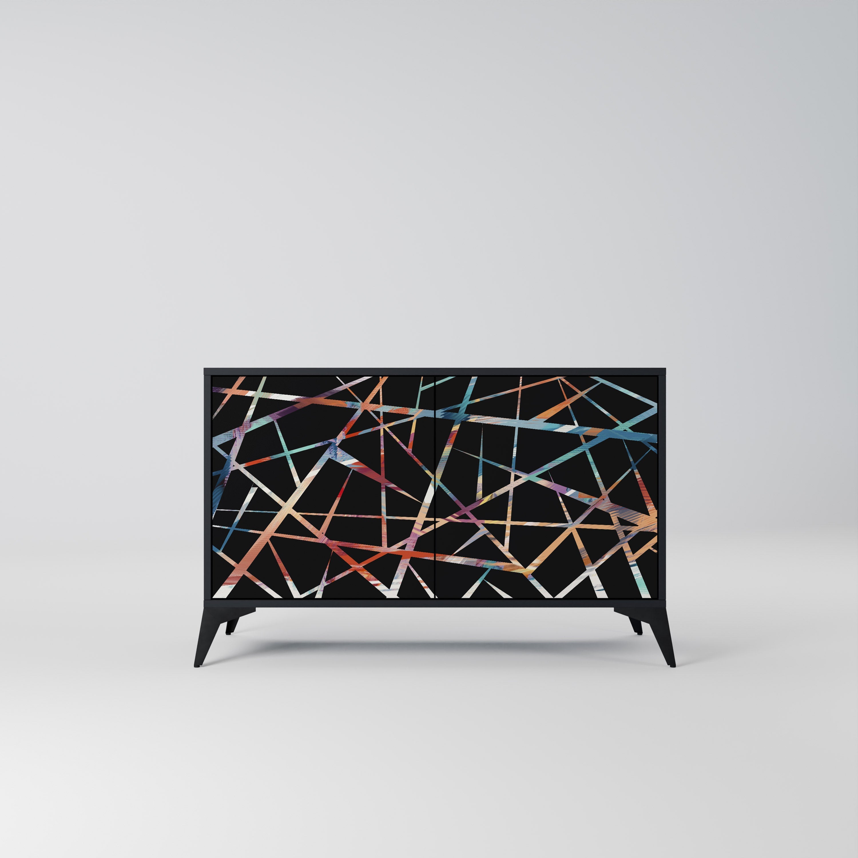 POLYGON VERVE Sideboard mit 2 Türen in Schwarz