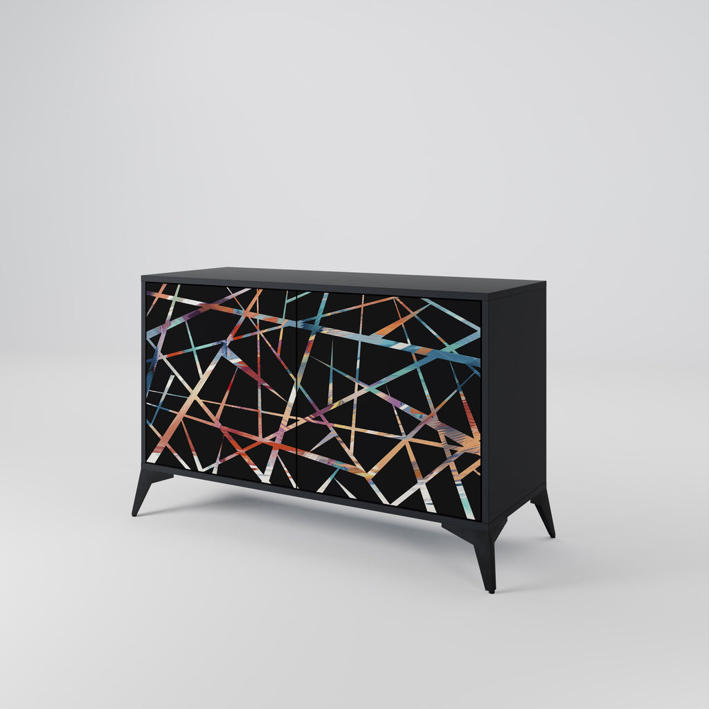 POLYGON VERVE Sideboard mit 2 Türen in Schwarz