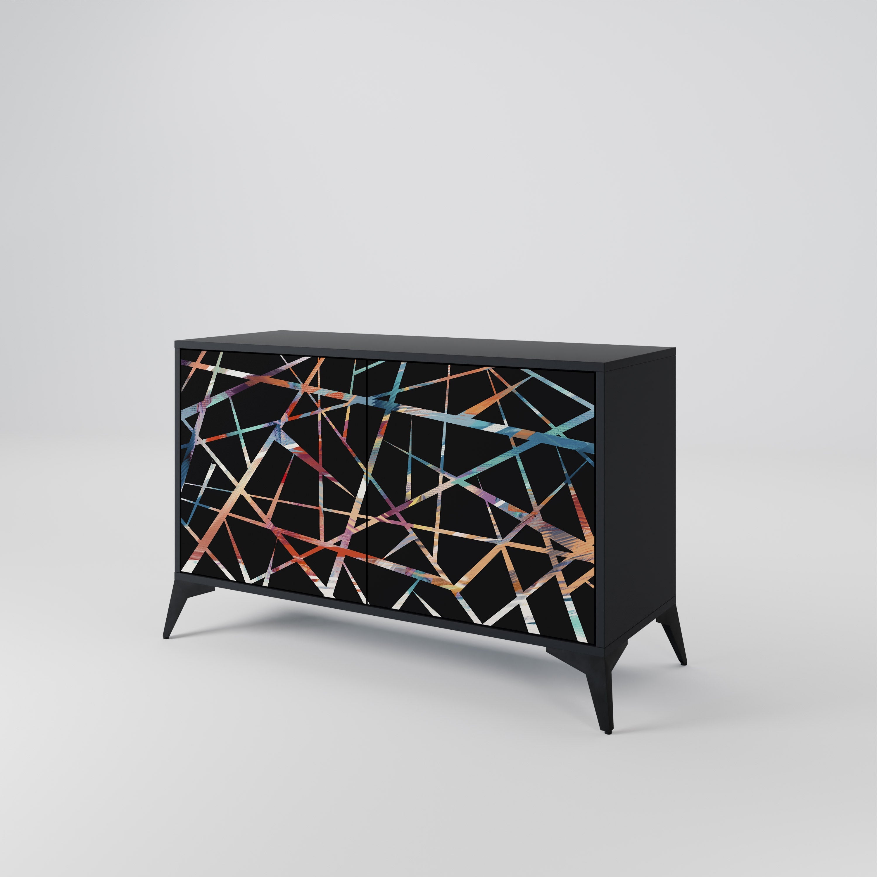 POLYGON VERVE Sideboard mit 2 Türen in Schwarz