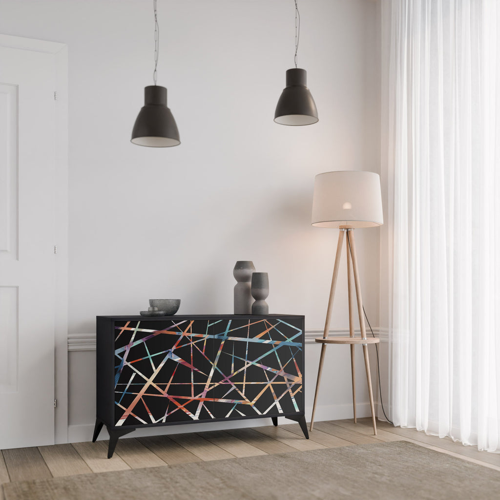 POLYGON VERVE Sideboard mit 2 Türen in Schwarz