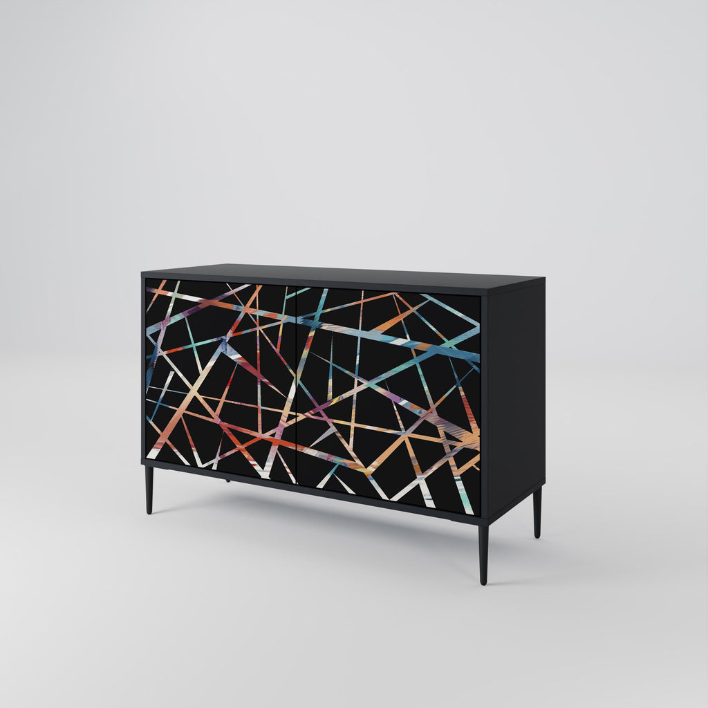 POLYGON VERVE Sideboard mit 2 Türen in Schwarz