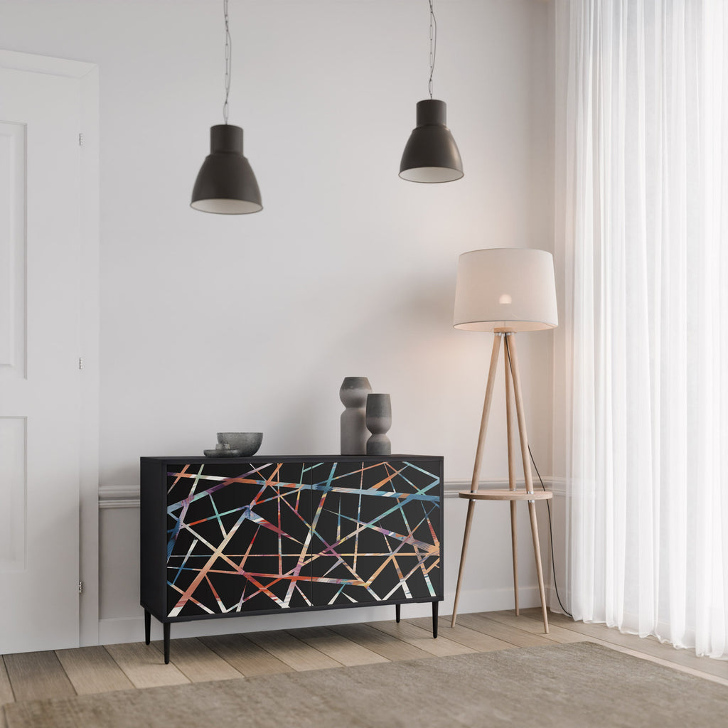 POLYGON VERVE Sideboard mit 2 Türen in Schwarz