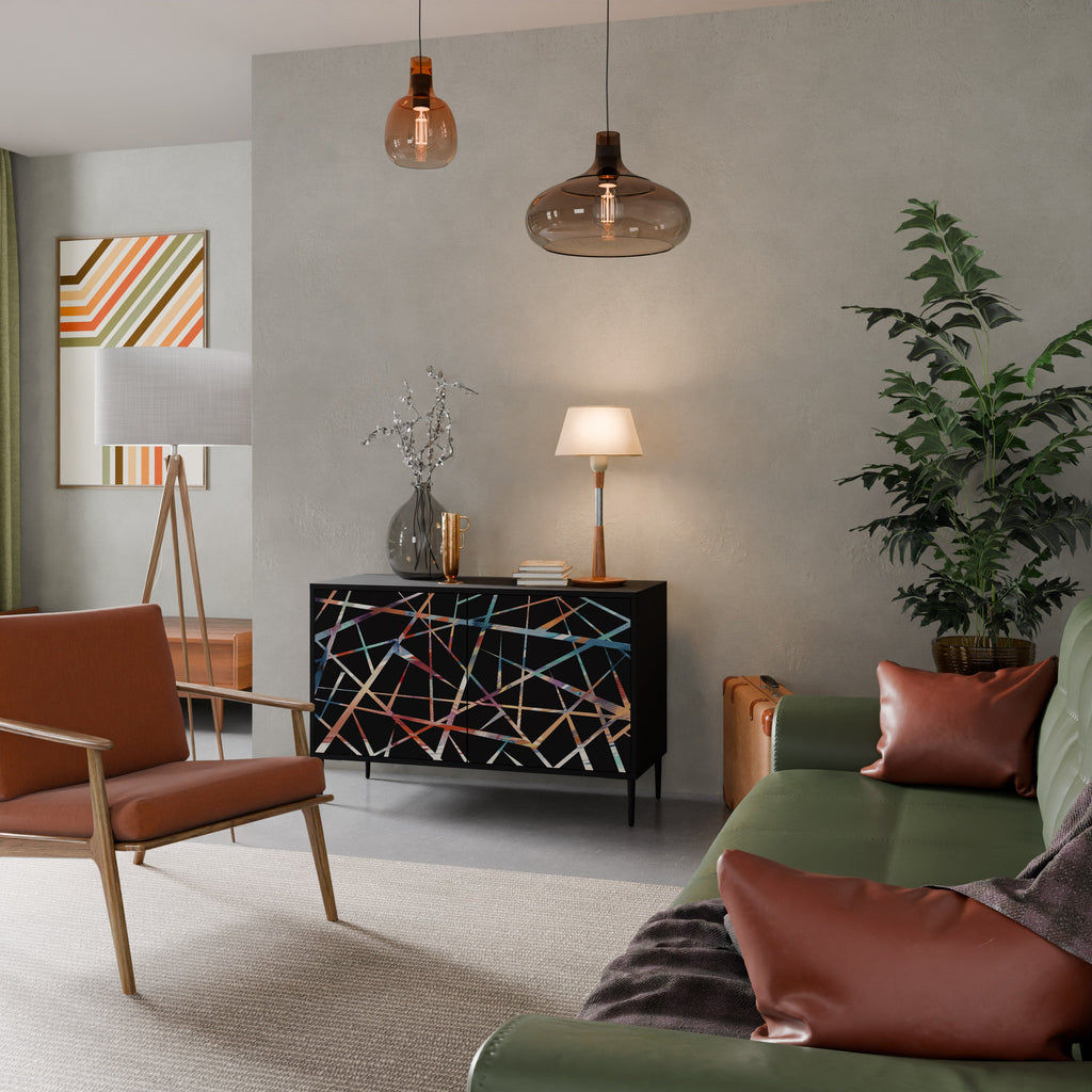 POLYGON VERVE Sideboard mit 2 Türen in Schwarz
