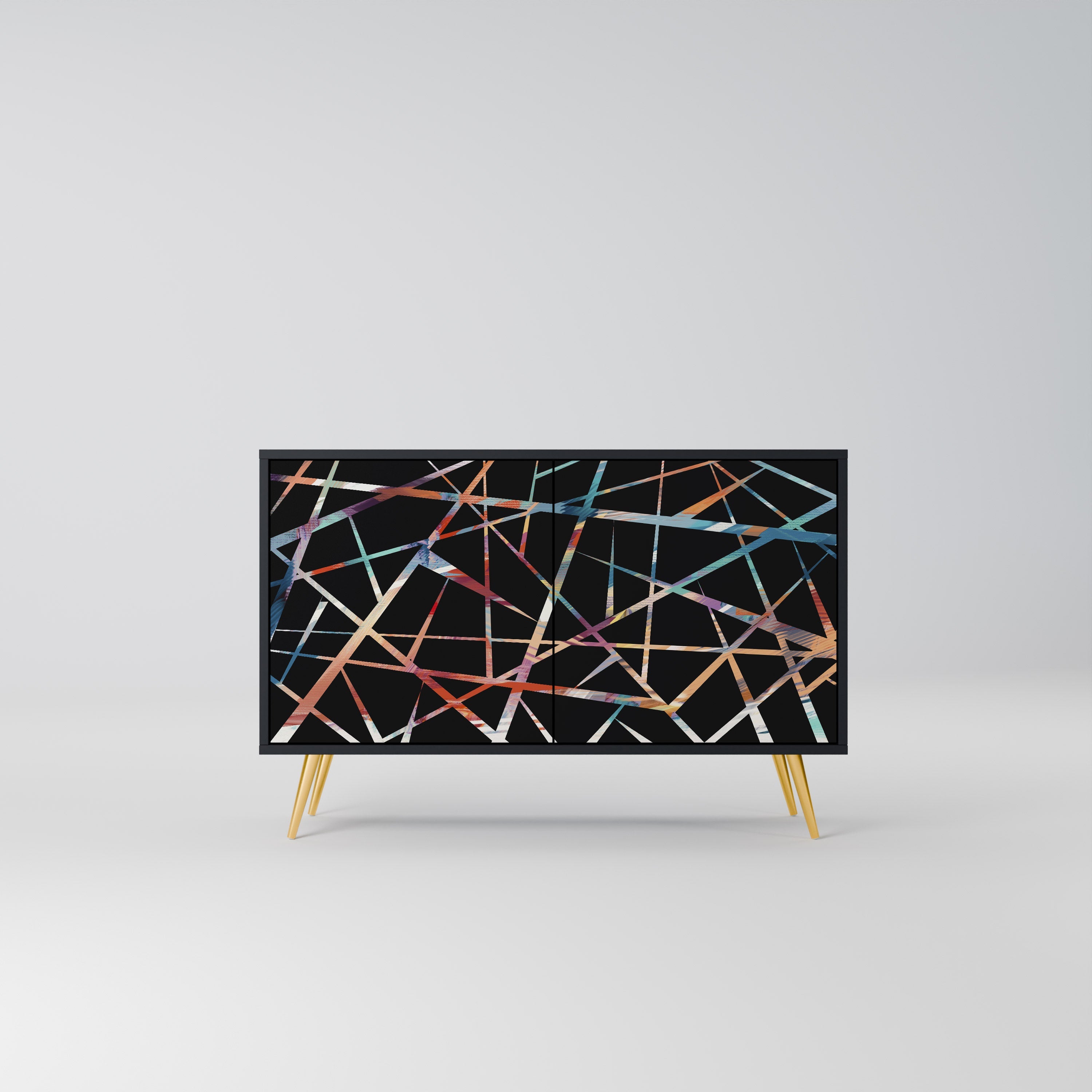 POLYGON VERVE Sideboard mit 2 Türen in Schwarz