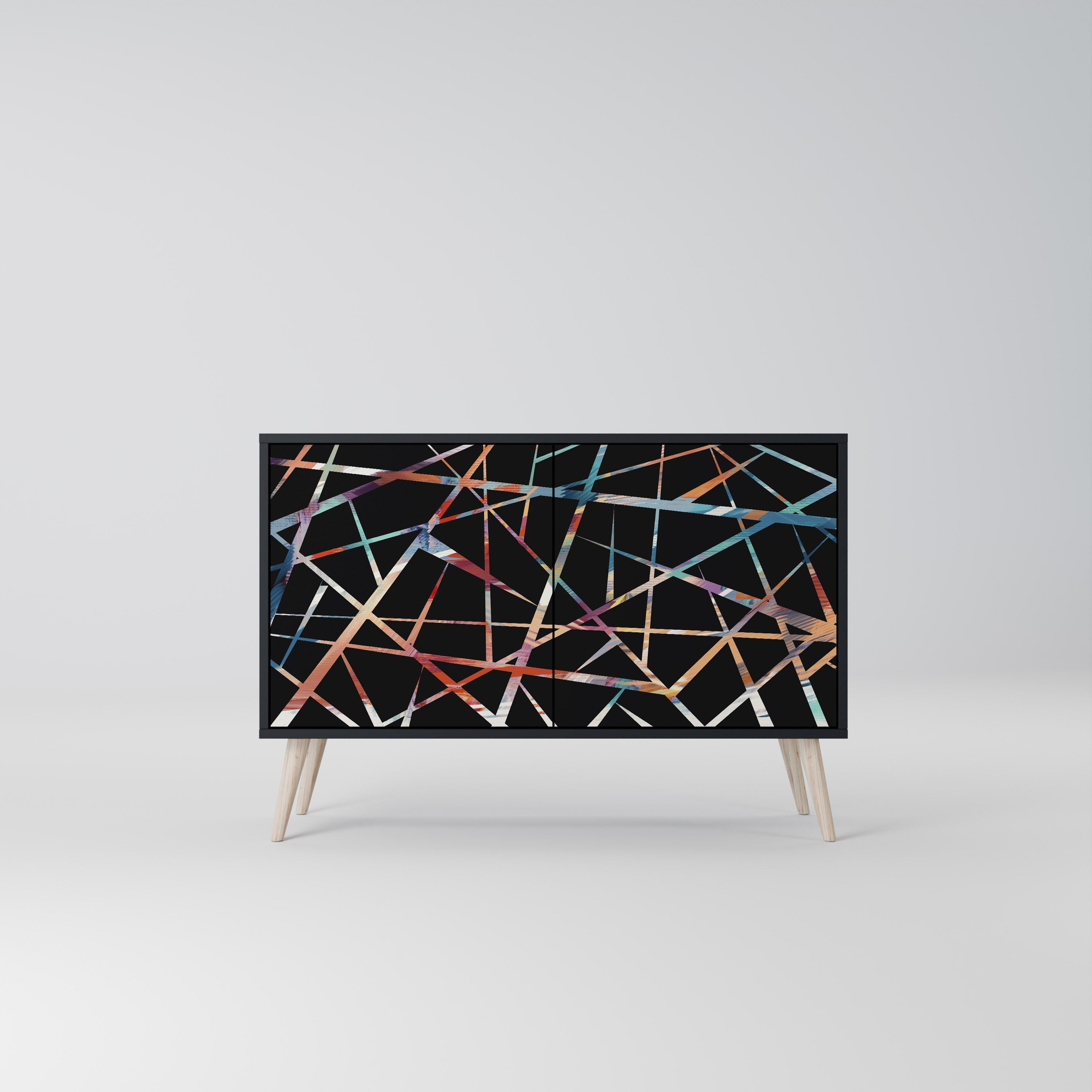 POLYGON VERVE Sideboard mit 2 Türen in Schwarz