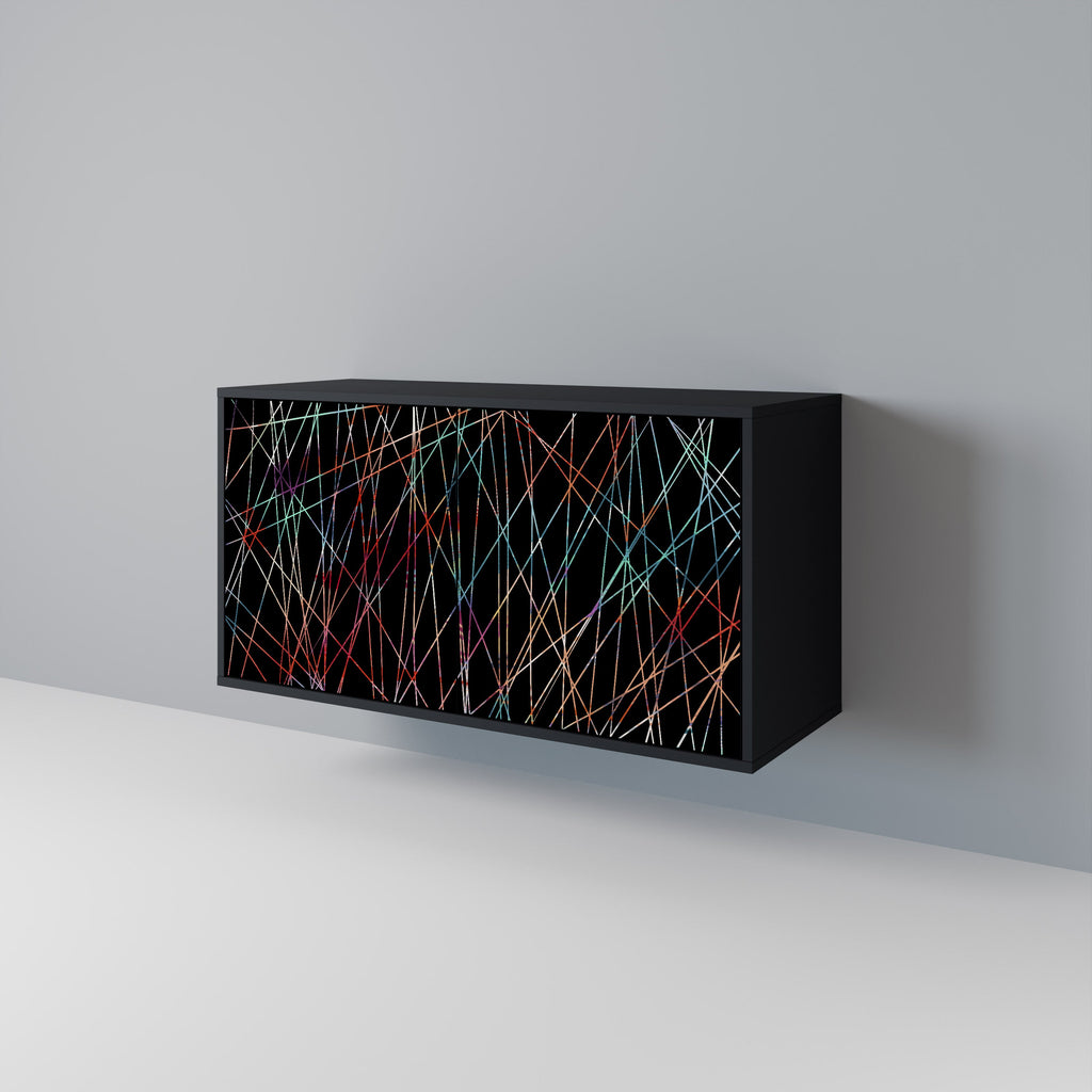 LUMINOUS SNARE Sideboard mit 2 Türen in Schwarz