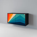 PRISM CONCUSSION Sideboard mit 2 Türen in Schwarz