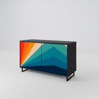 PRISM CONCUSSION Sideboard mit 2 Türen in Schwarz