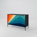 PRISM CONCUSSION Sideboard mit 2 Türen in Schwarz