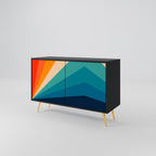 PRISM CONCUSSION Sideboard mit 2 Türen in Schwarz