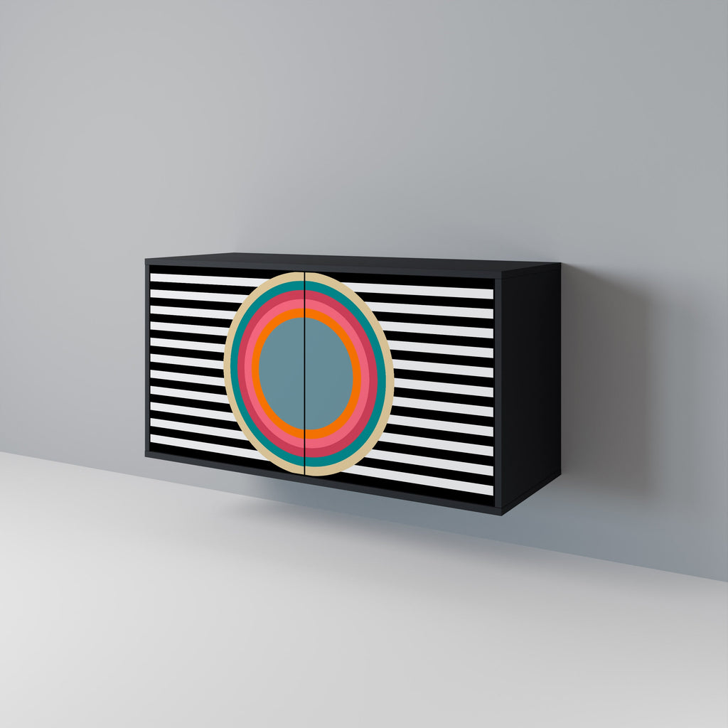 SPECTRA SHOWCASE Sideboard mit 2 Türen in Schwarz