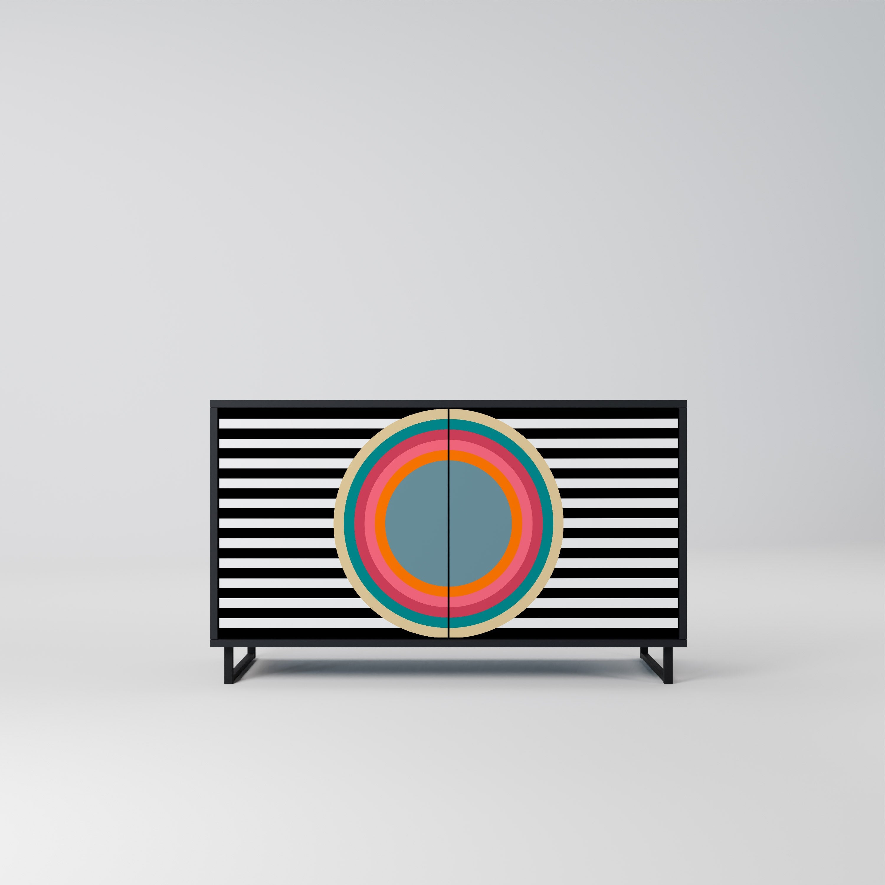 SPECTRA SHOWCASE Sideboard mit 2 Türen in Schwarz