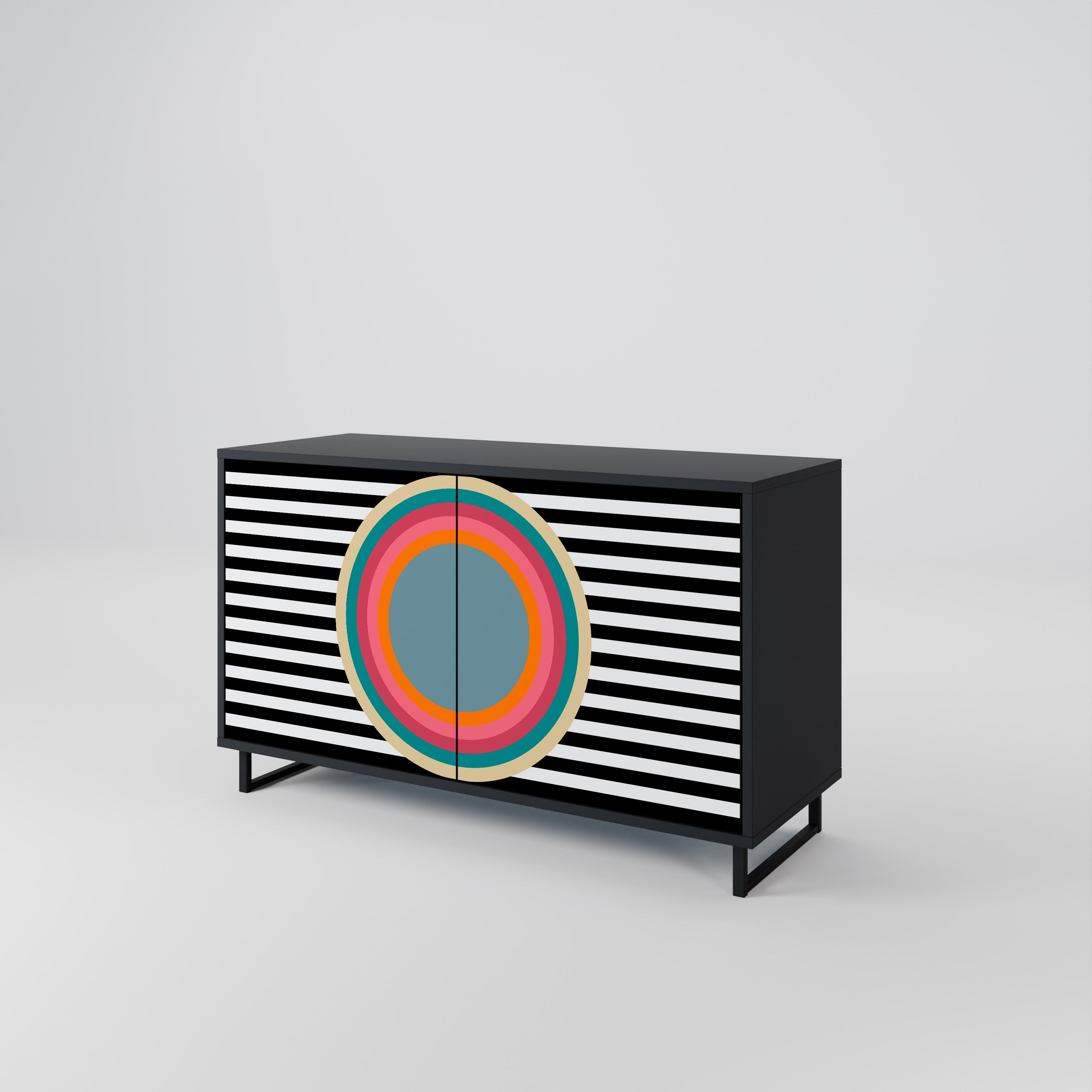 SPECTRA SHOWCASE Sideboard mit 2 Türen in Schwarz