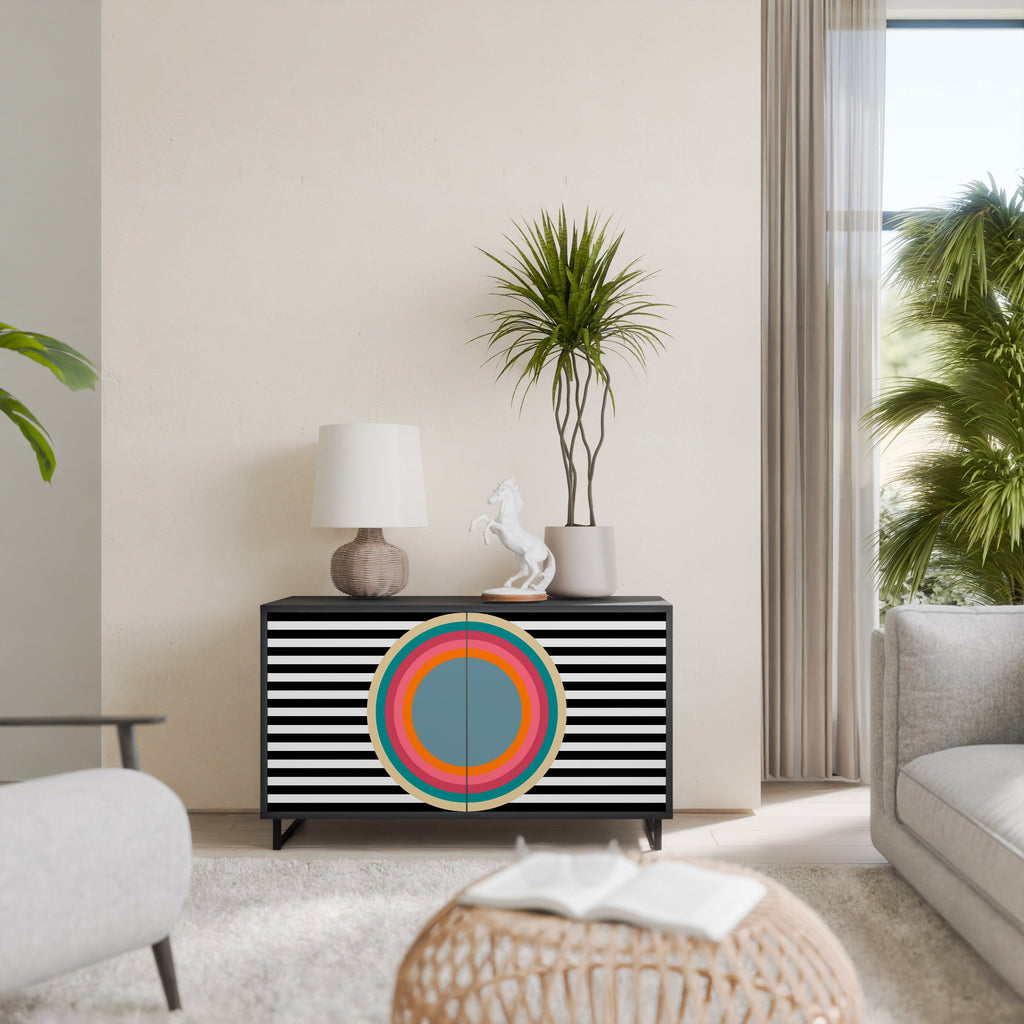SPECTRA SHOWCASE Sideboard mit 2 Türen in Schwarz