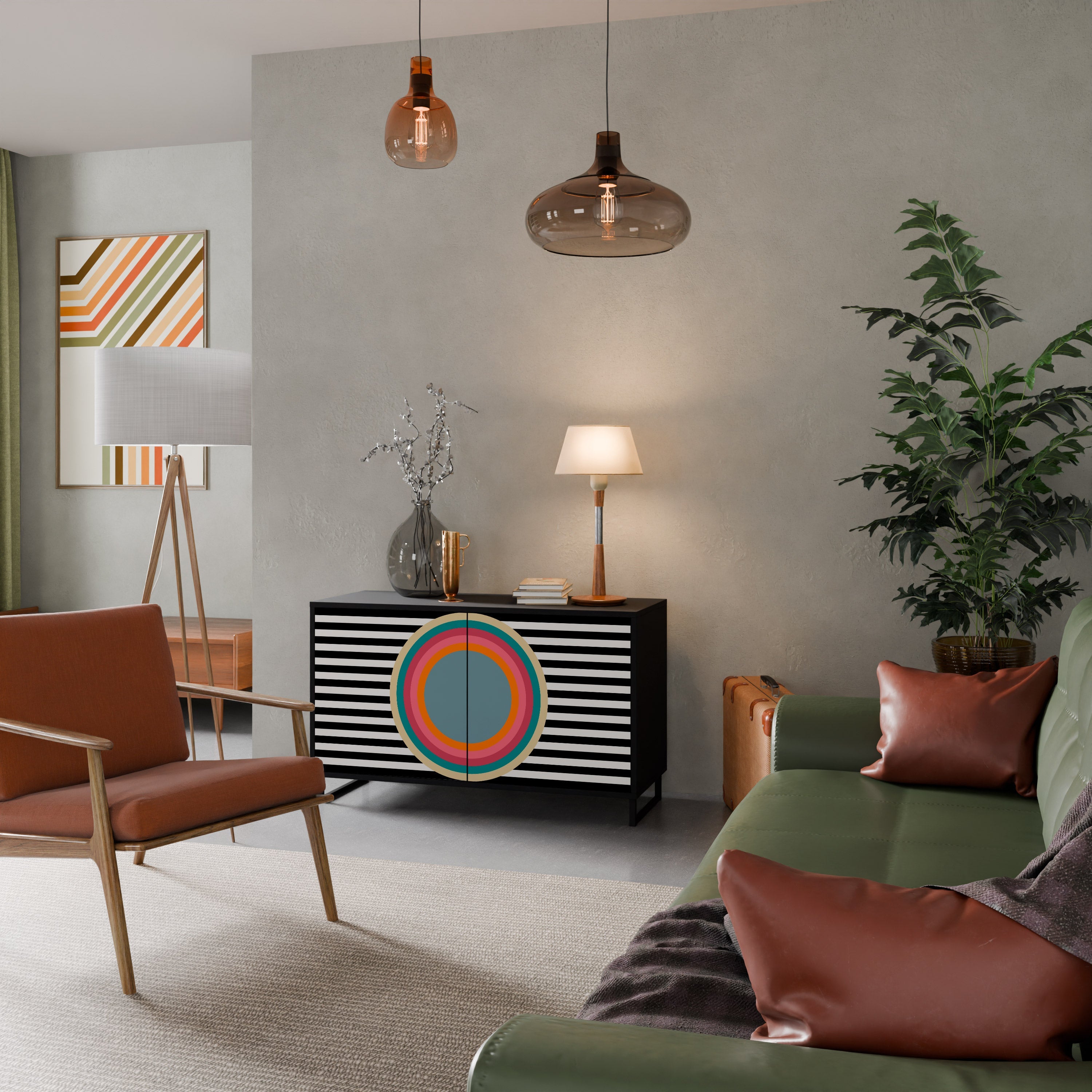 SPECTRA SHOWCASE Sideboard mit 2 Türen in Schwarz