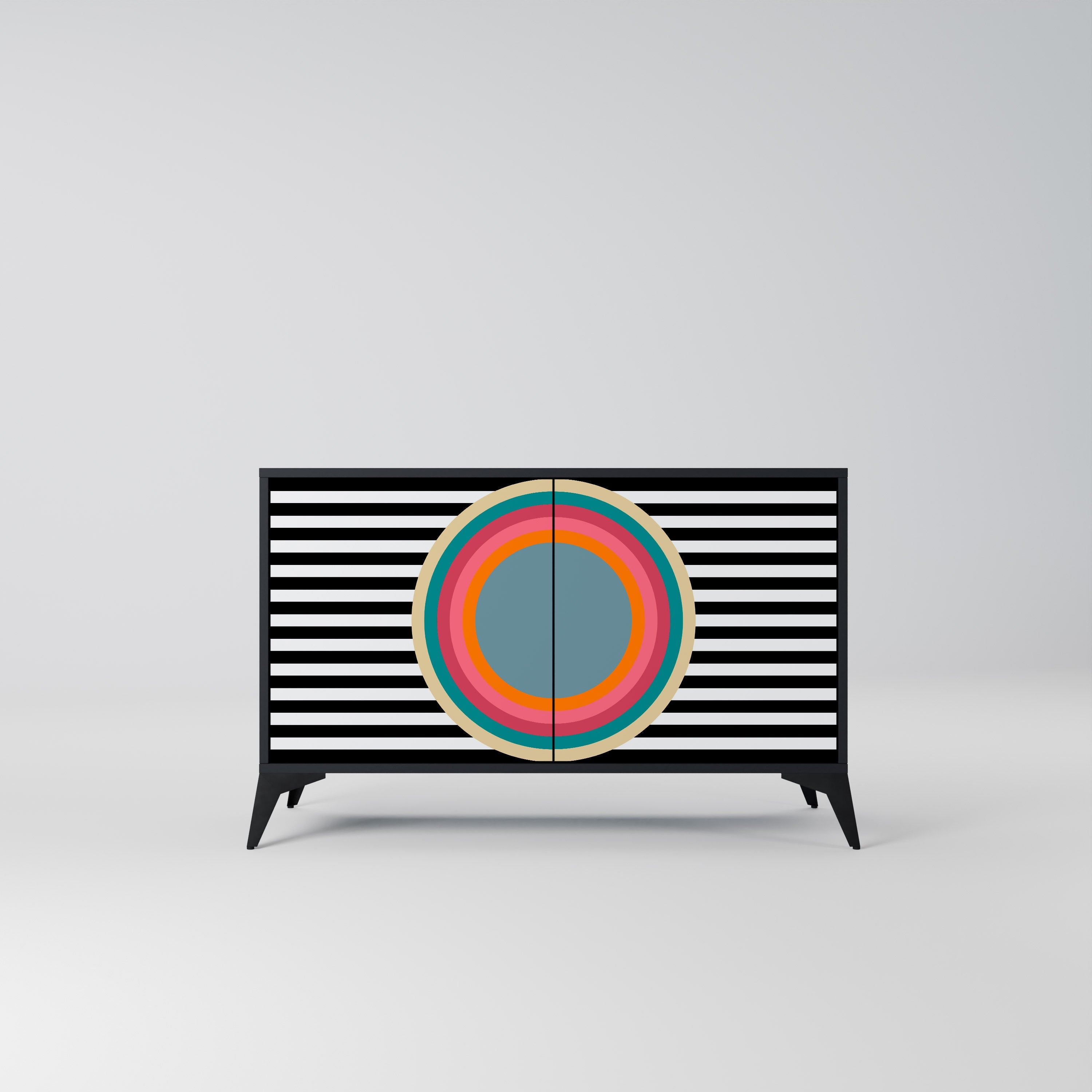 SPECTRA SHOWCASE Sideboard mit 2 Türen in Schwarz