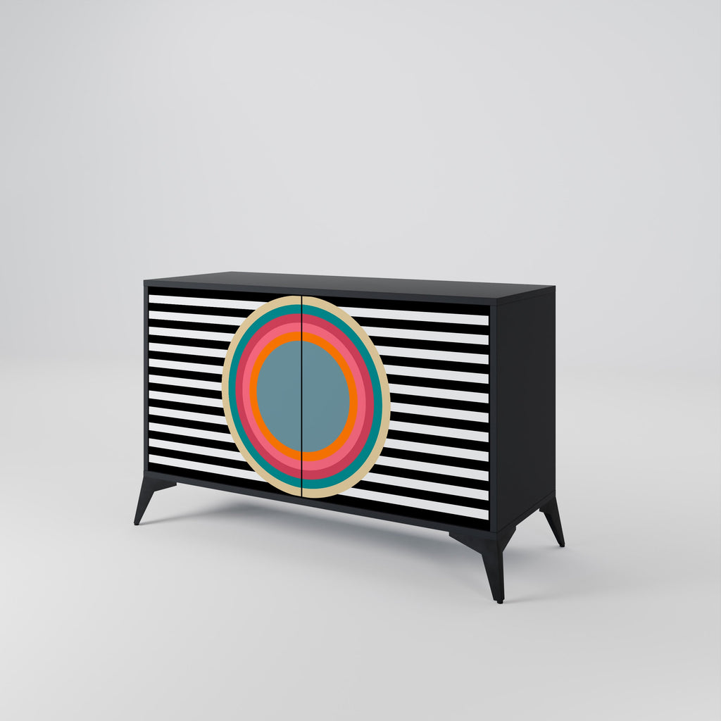 SPECTRA SHOWCASE Sideboard mit 2 Türen in Schwarz