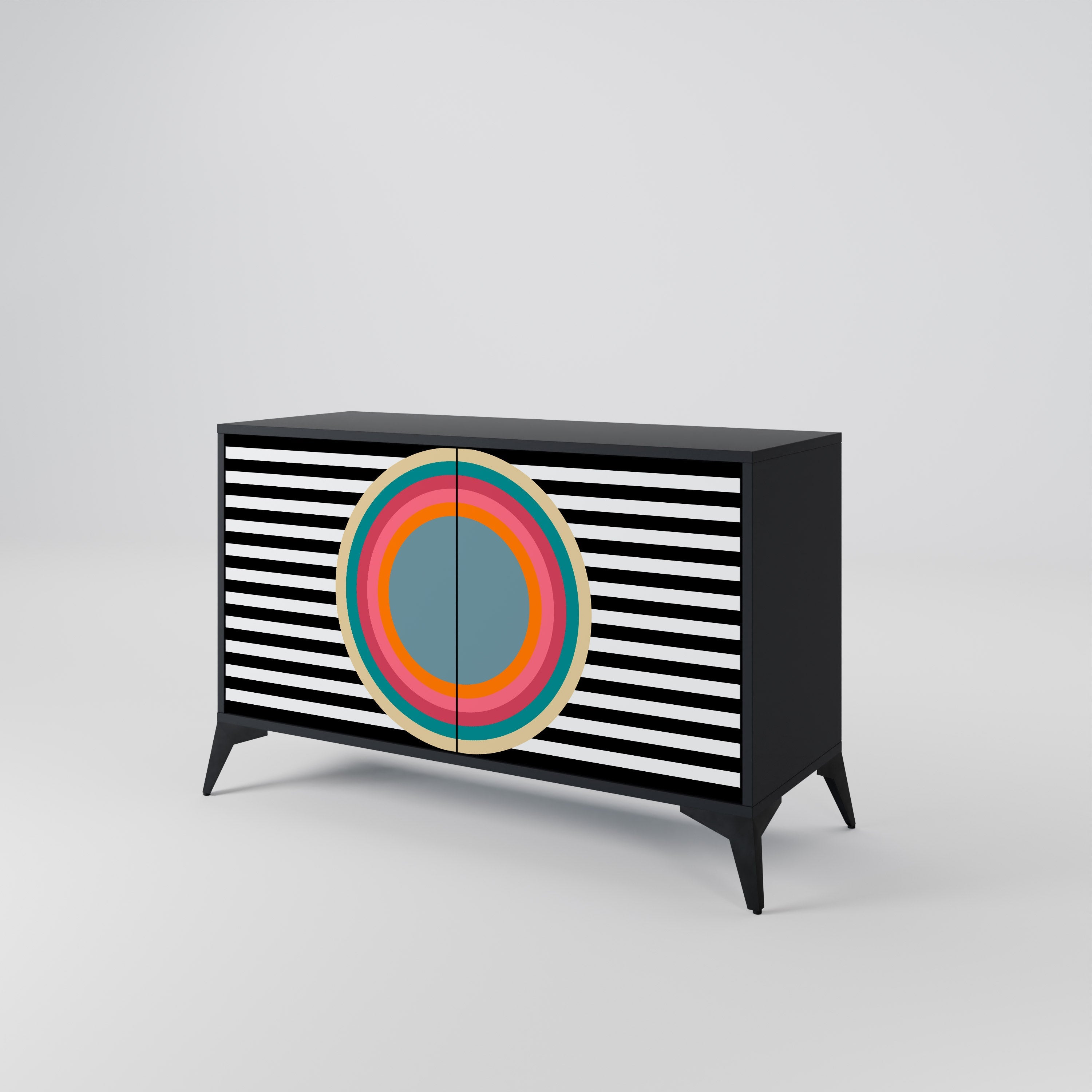 SPECTRA SHOWCASE Sideboard mit 2 Türen in Schwarz