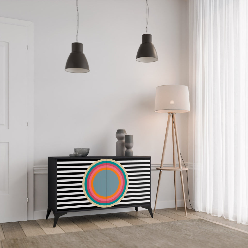 SPECTRA SHOWCASE Sideboard mit 2 Türen in Schwarz