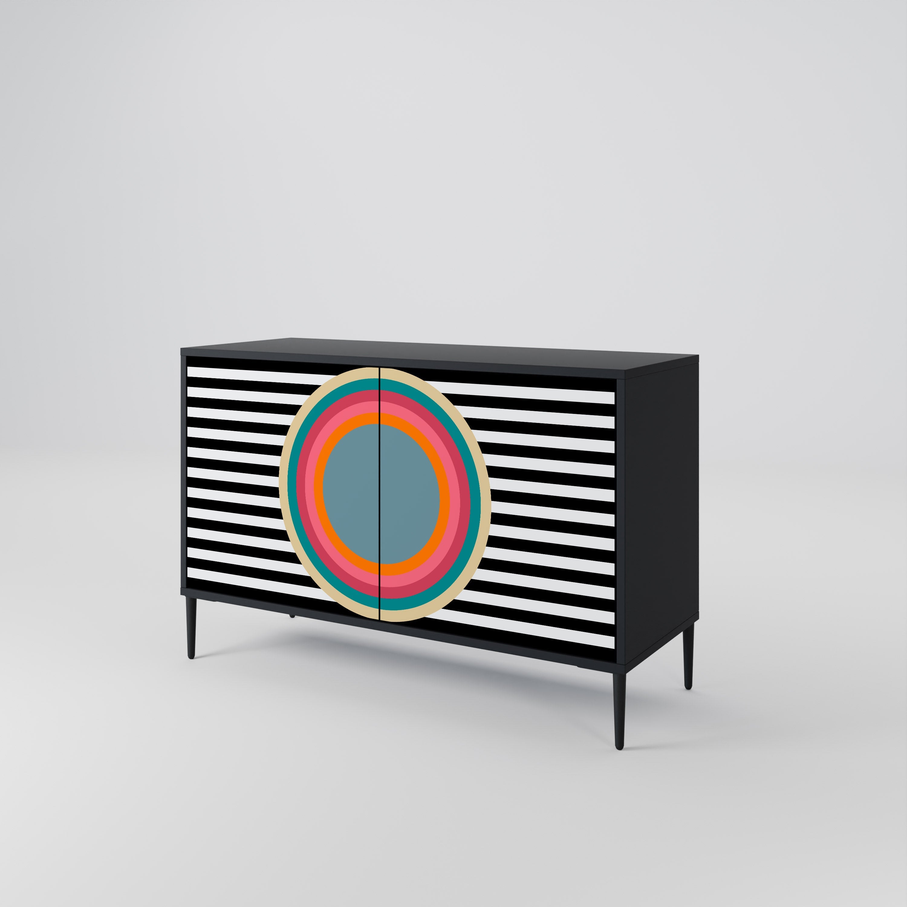 SPECTRA SHOWCASE Sideboard mit 2 Türen in Schwarz