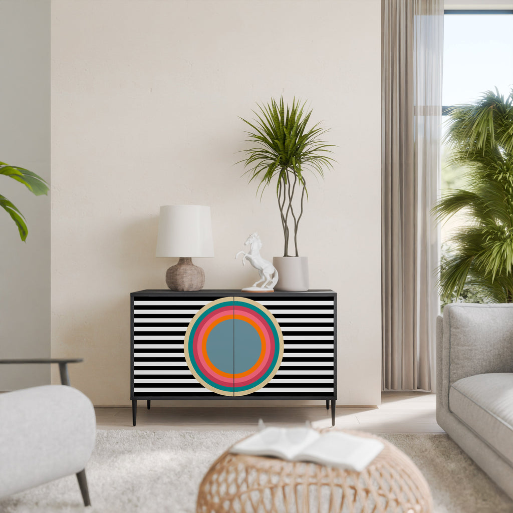 SPECTRA SHOWCASE Sideboard mit 2 Türen in Schwarz
