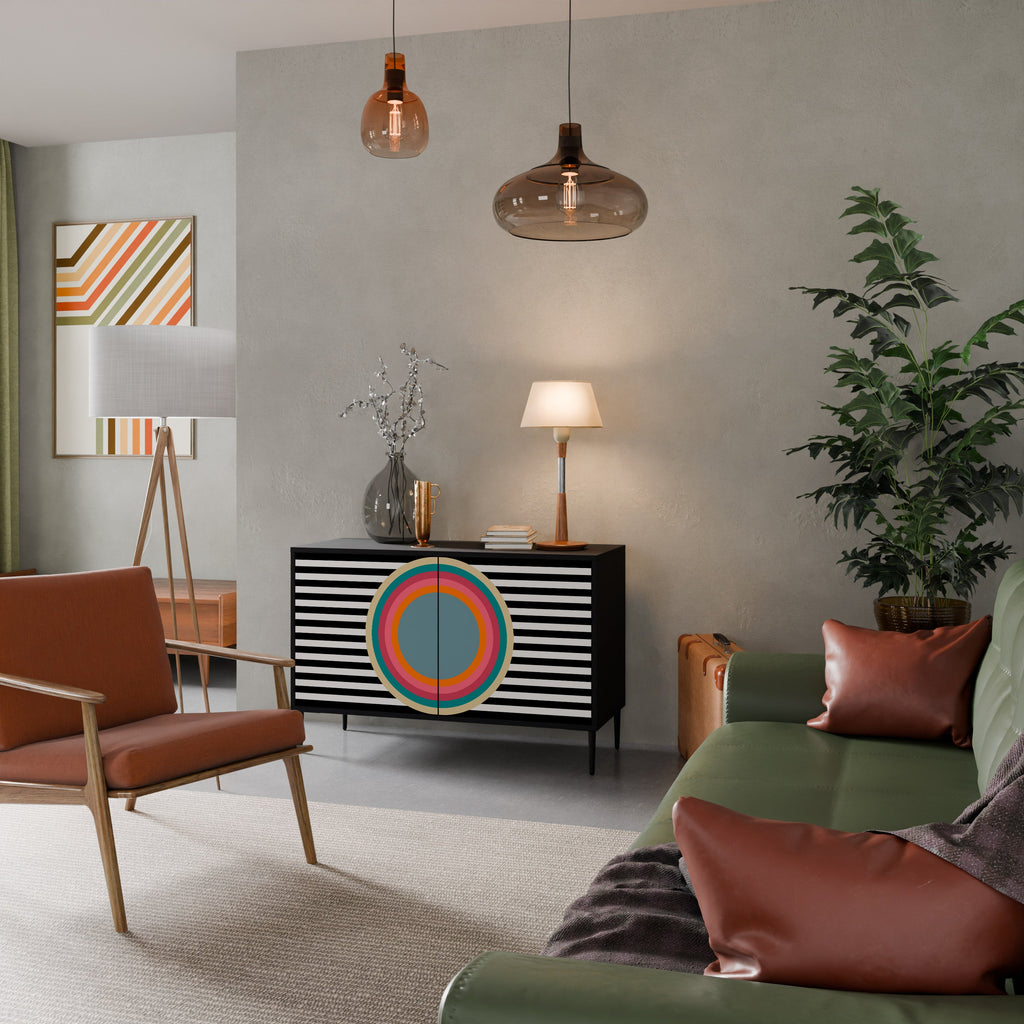 SPECTRA SHOWCASE Sideboard mit 2 Türen in Schwarz