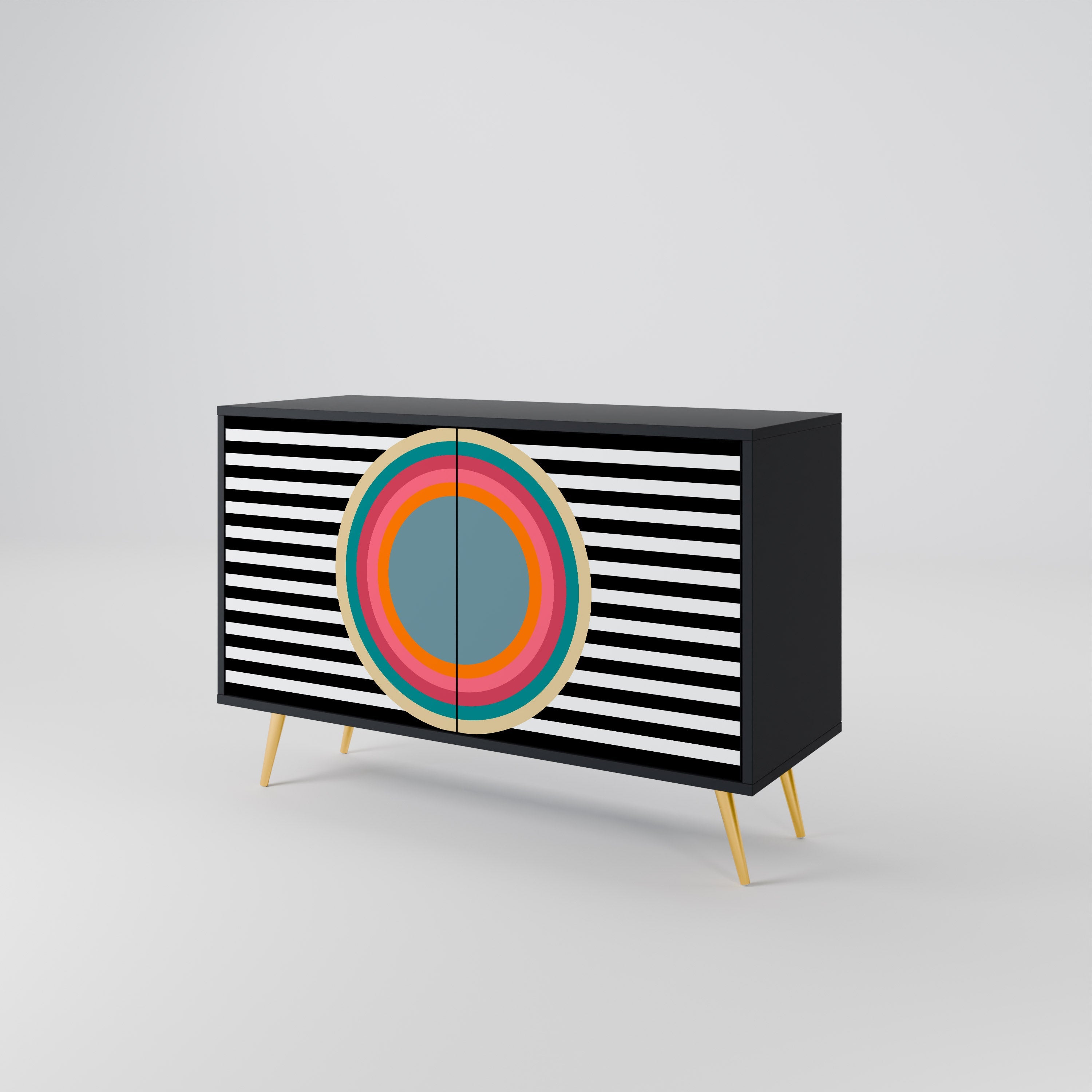 SPECTRA SHOWCASE Sideboard mit 2 Türen in Schwarz