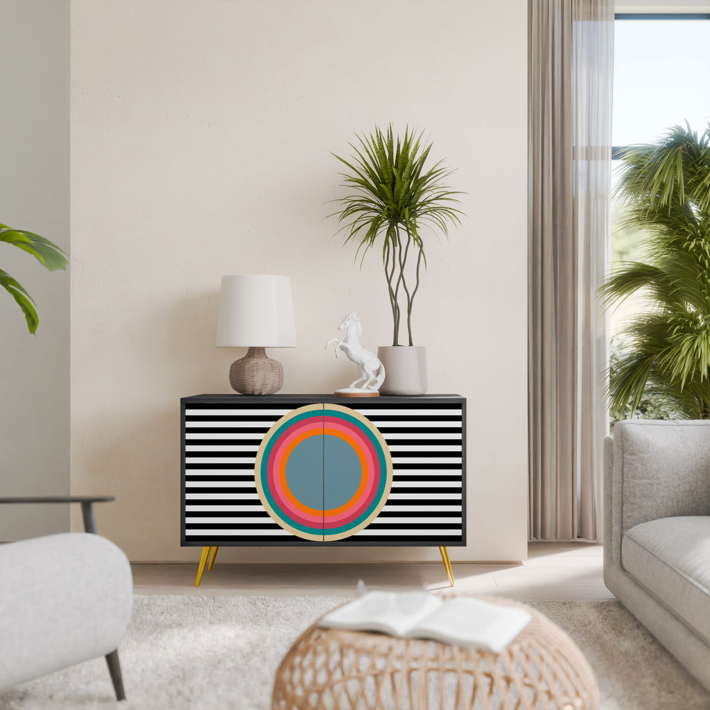 SPECTRA SHOWCASE Sideboard mit 2 Türen in Schwarz
