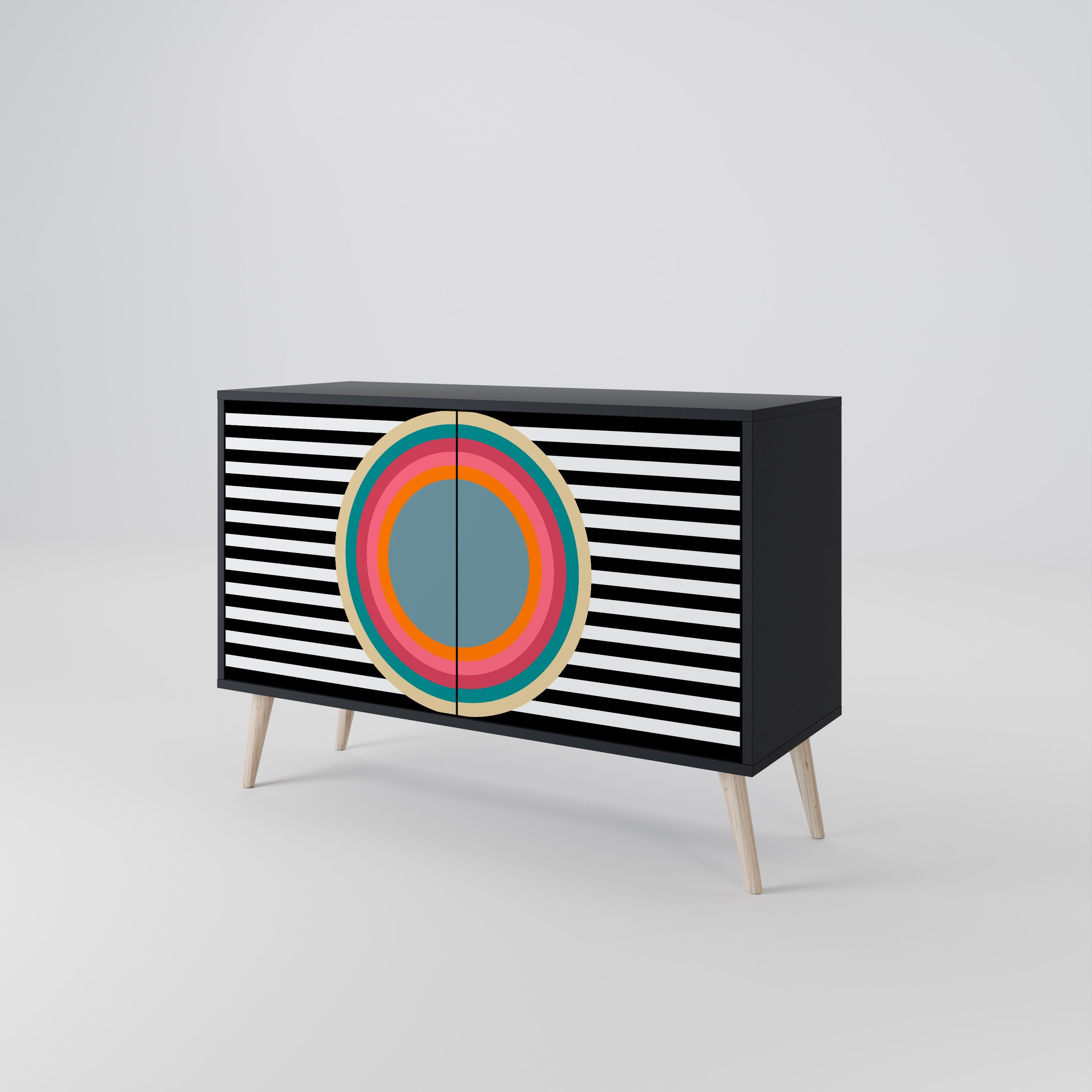 SPECTRA SHOWCASE Sideboard mit 2 Türen in Schwarz