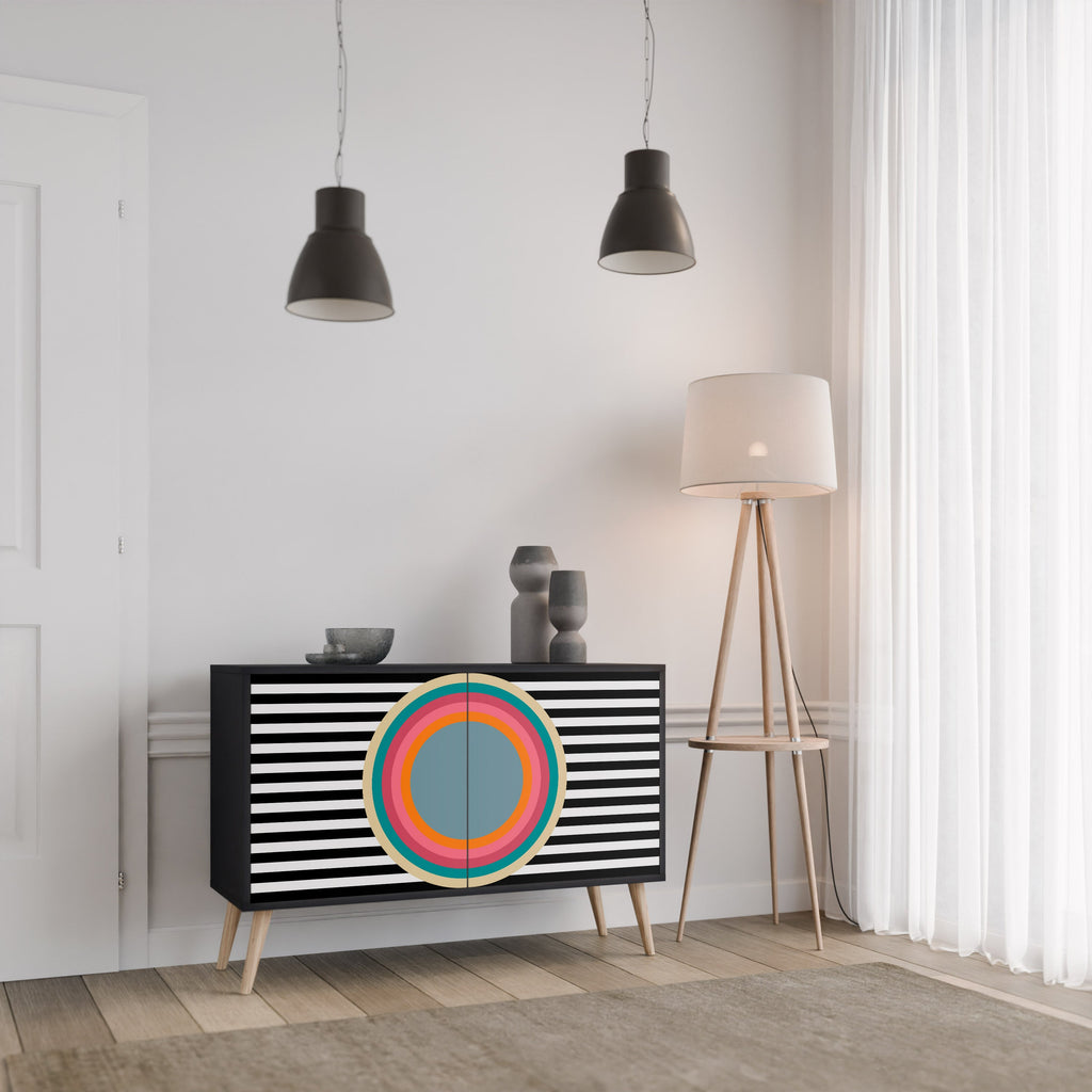 SPECTRA SHOWCASE Sideboard mit 2 Türen in Schwarz