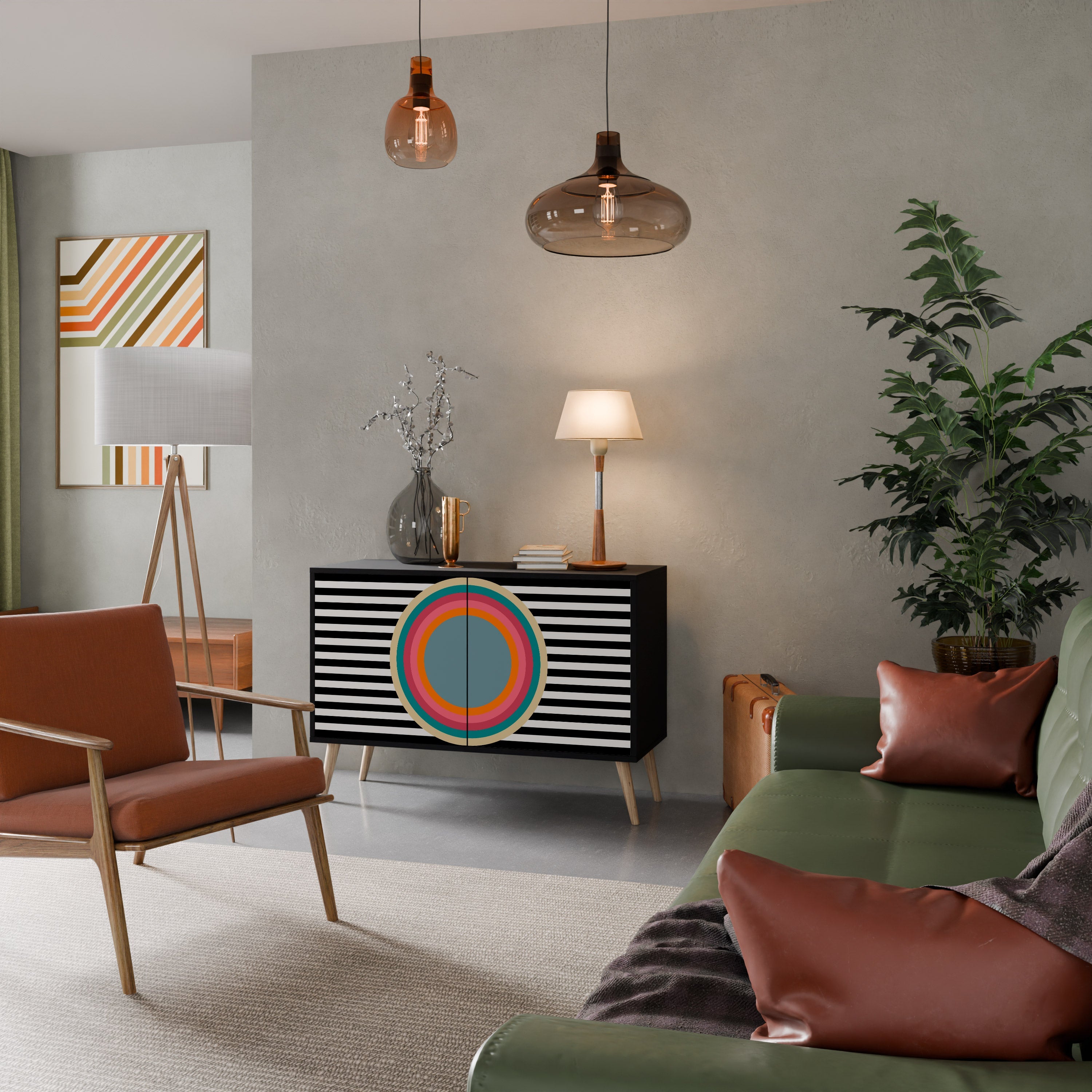 SPECTRA SHOWCASE Sideboard mit 2 Türen in Schwarz