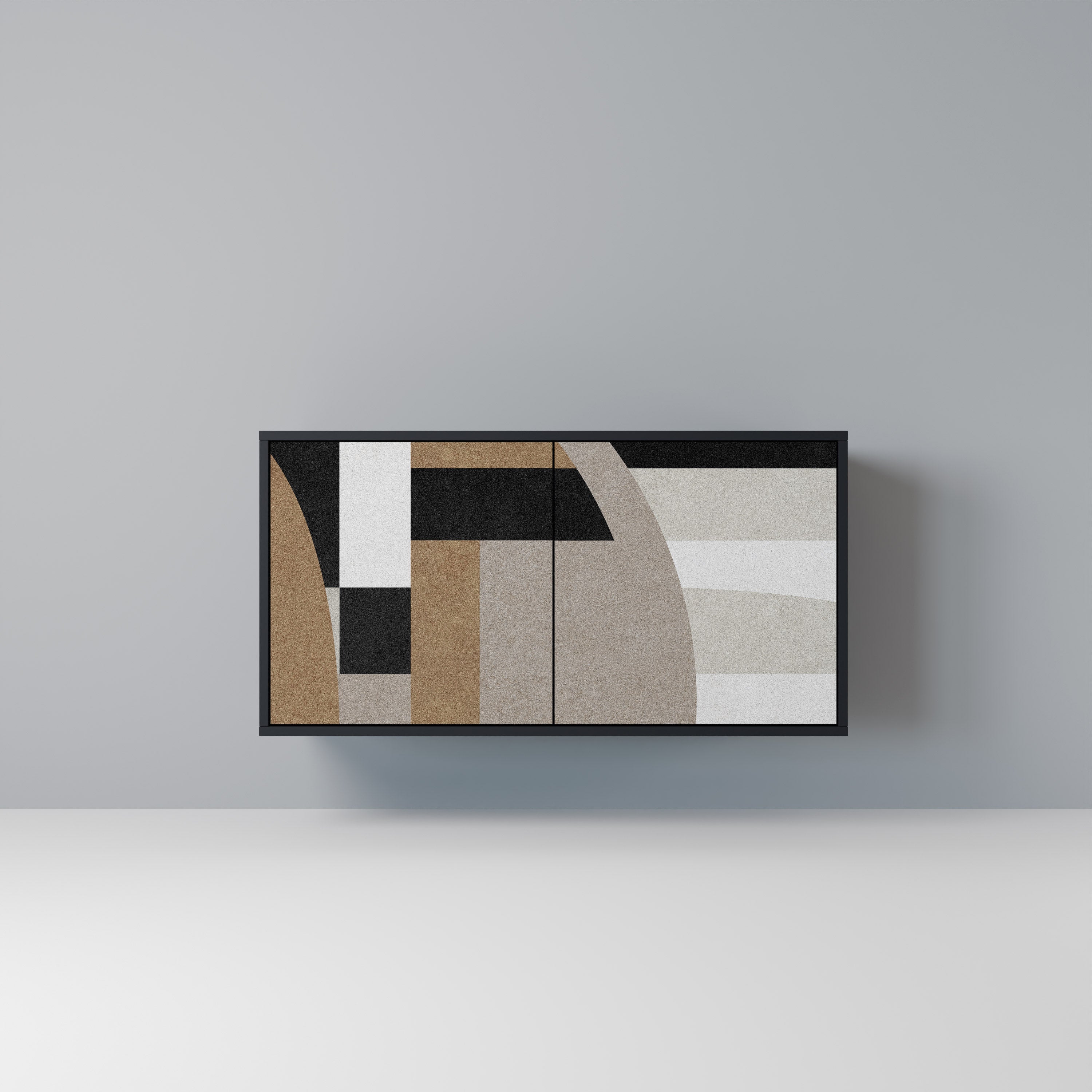 DELICATE MEMENTO Sideboard mit 2 Türen in Schwarz