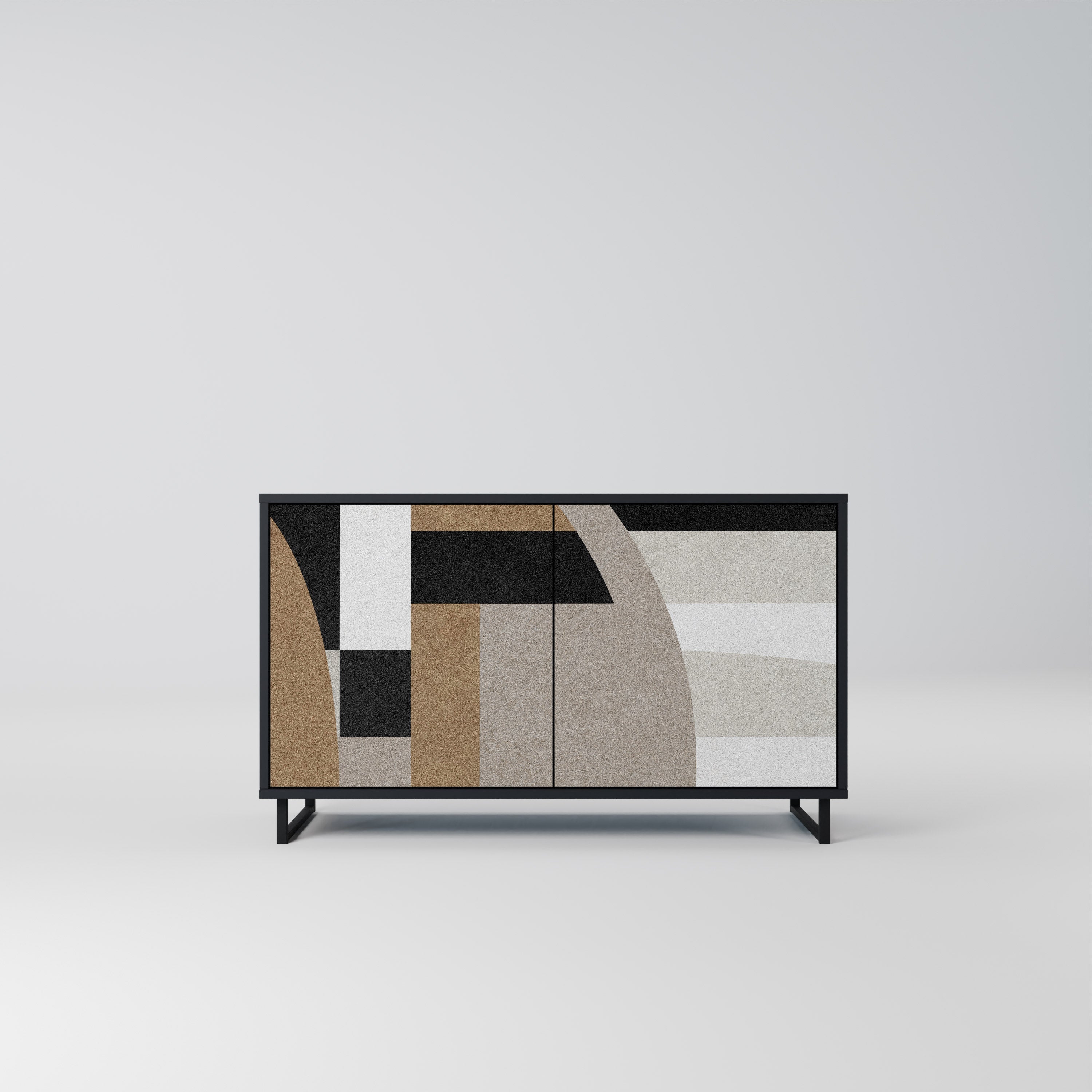 DELICATE MEMENTO Sideboard mit 2 Türen in Schwarz