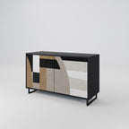 DELICATE MEMENTO 2-Door Sideboard in Black Finish