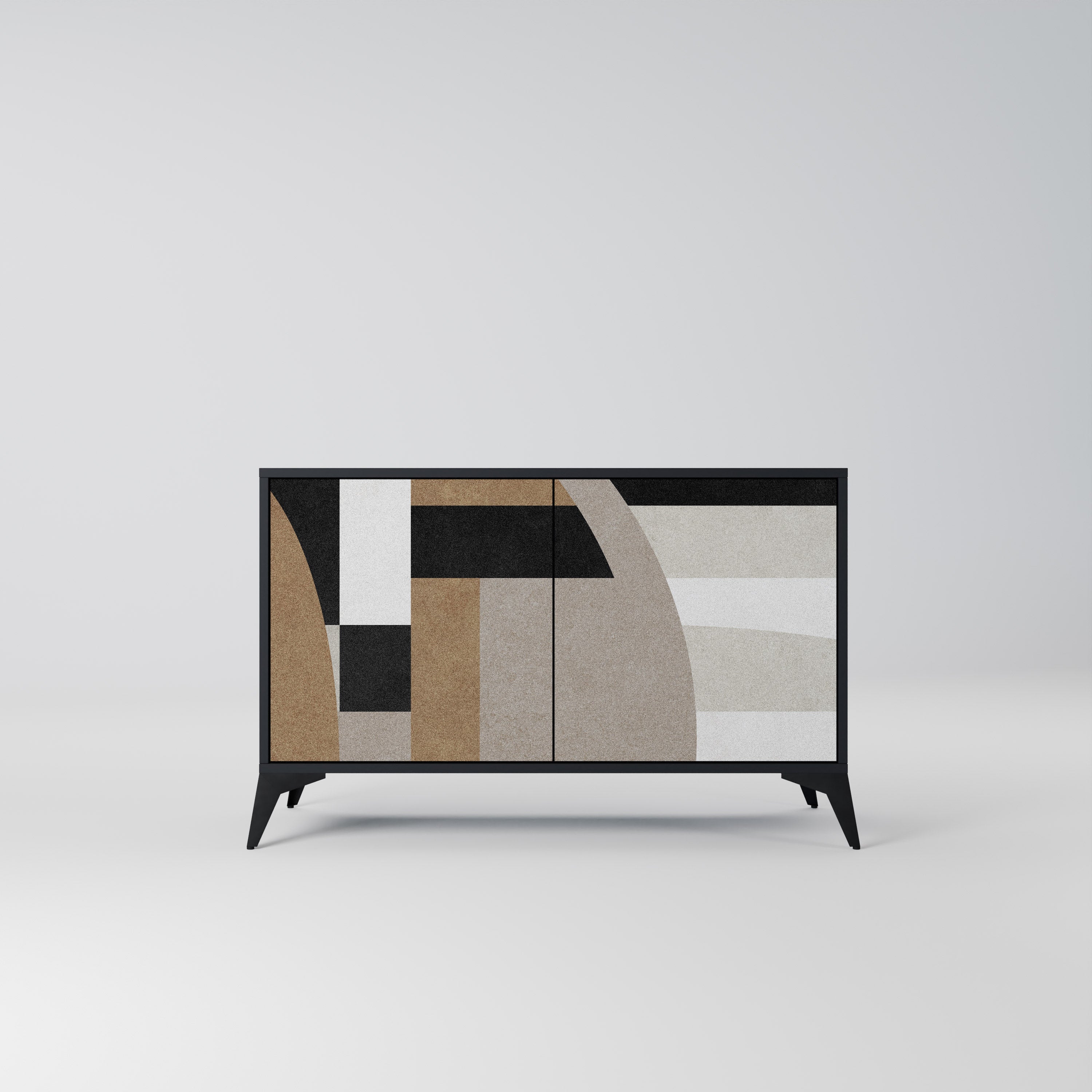 DELICATE MEMENTO Sideboard mit 2 Türen in Schwarz