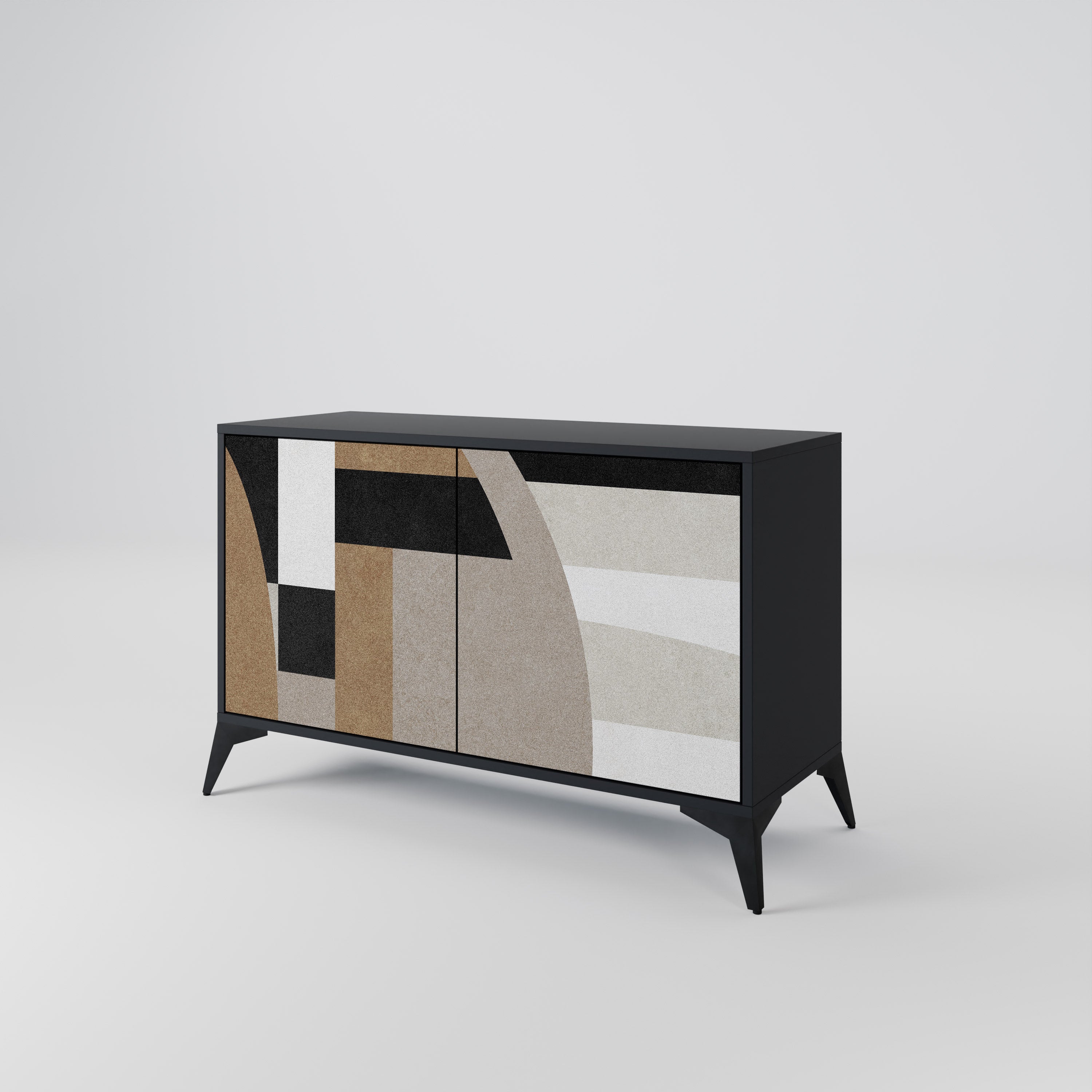 DELICATE MEMENTO Sideboard mit 2 Türen in Schwarz