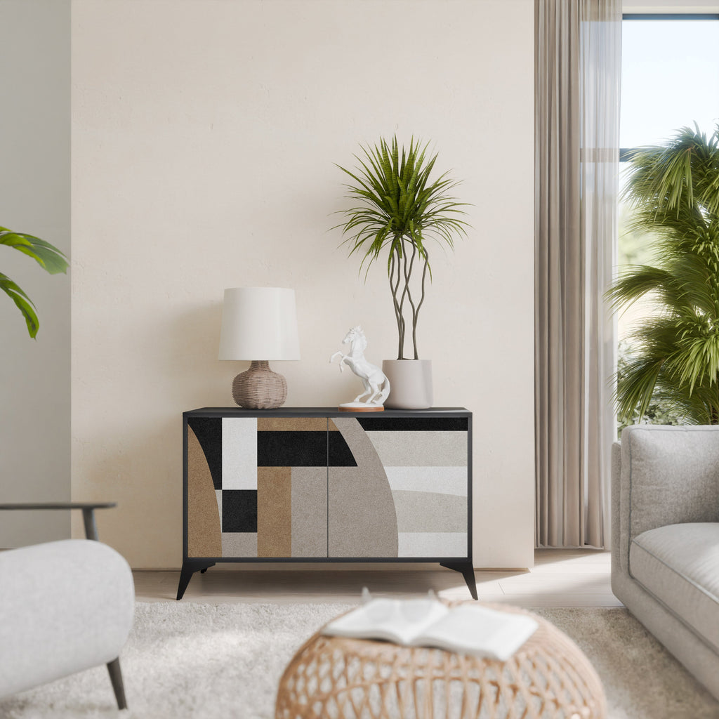 DELICATE MEMENTO Sideboard mit 2 Türen in Schwarz