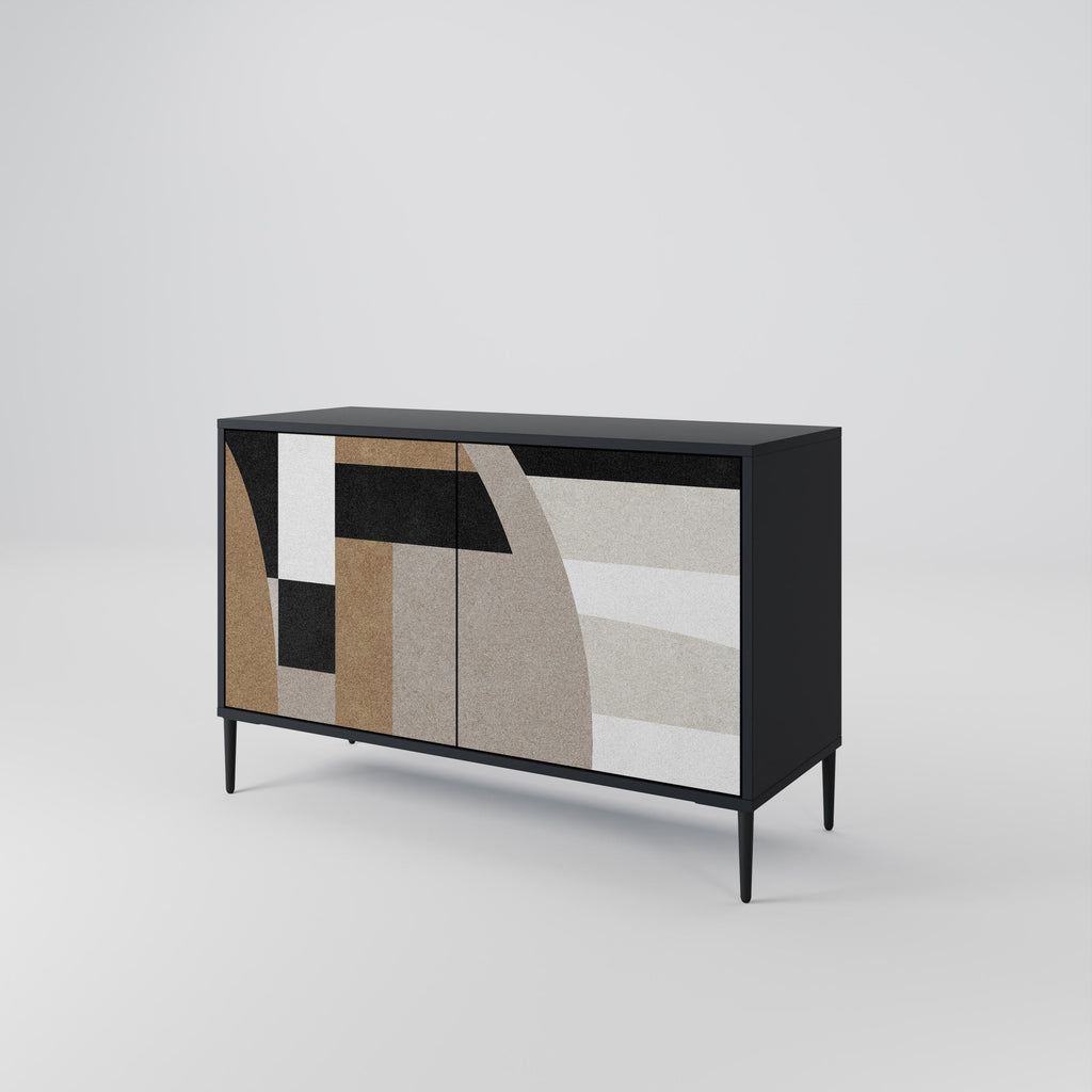 DELICATE MEMENTO Sideboard mit 2 Türen in Schwarz