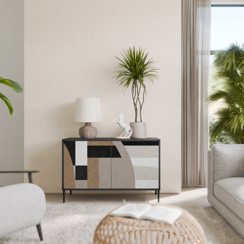 DELICATE MEMENTO Sideboard mit 2 Türen in Schwarz
