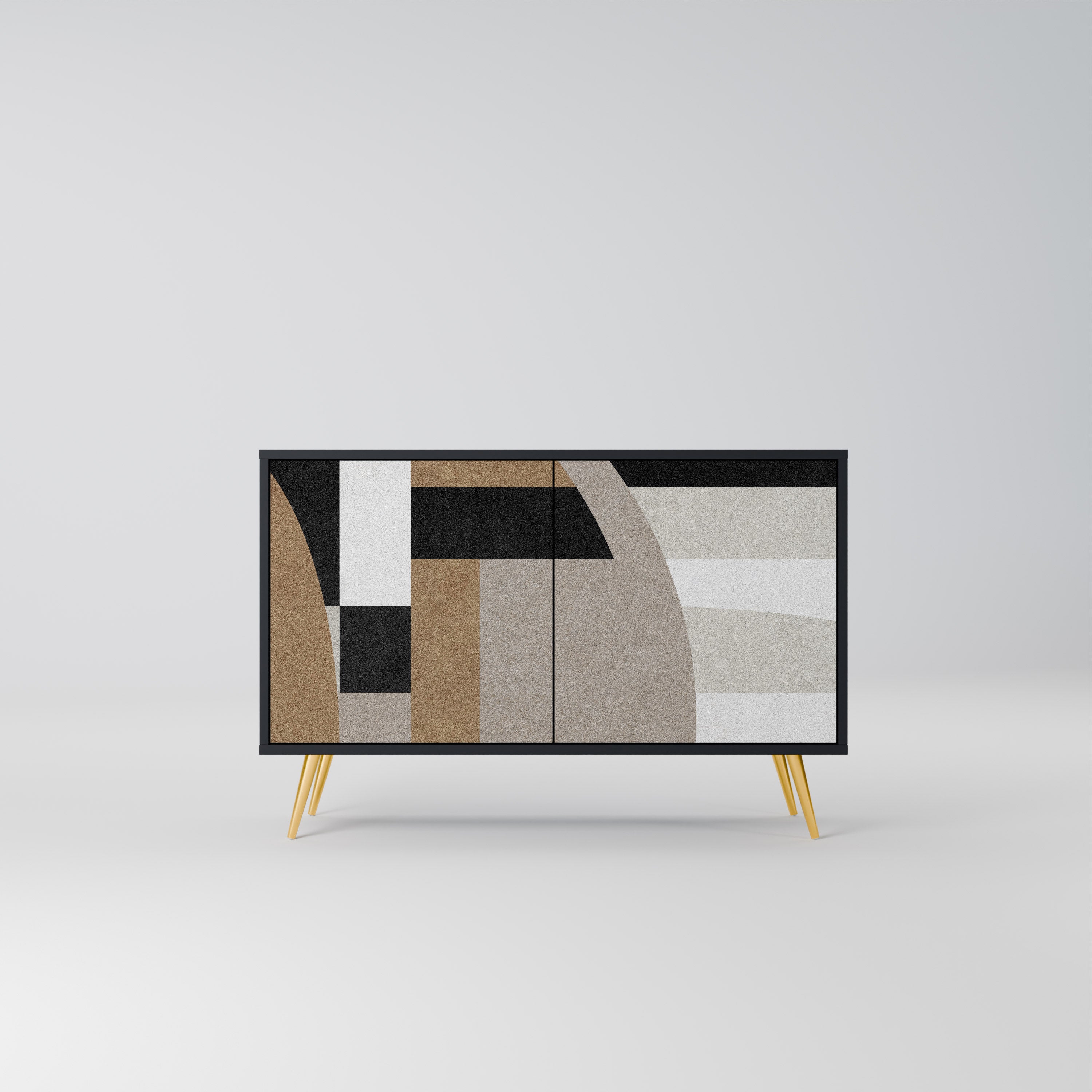 DELICATE MEMENTO Sideboard mit 2 Türen in Schwarz