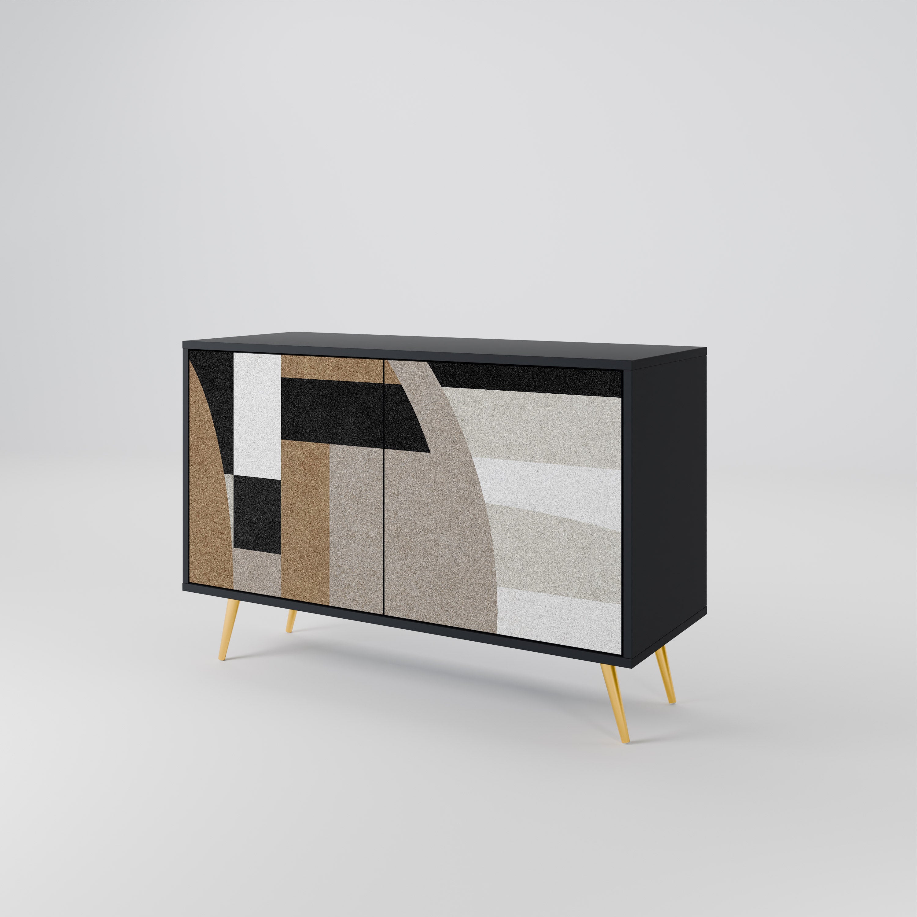 DELICATE MEMENTO Sideboard mit 2 Türen in Schwarz