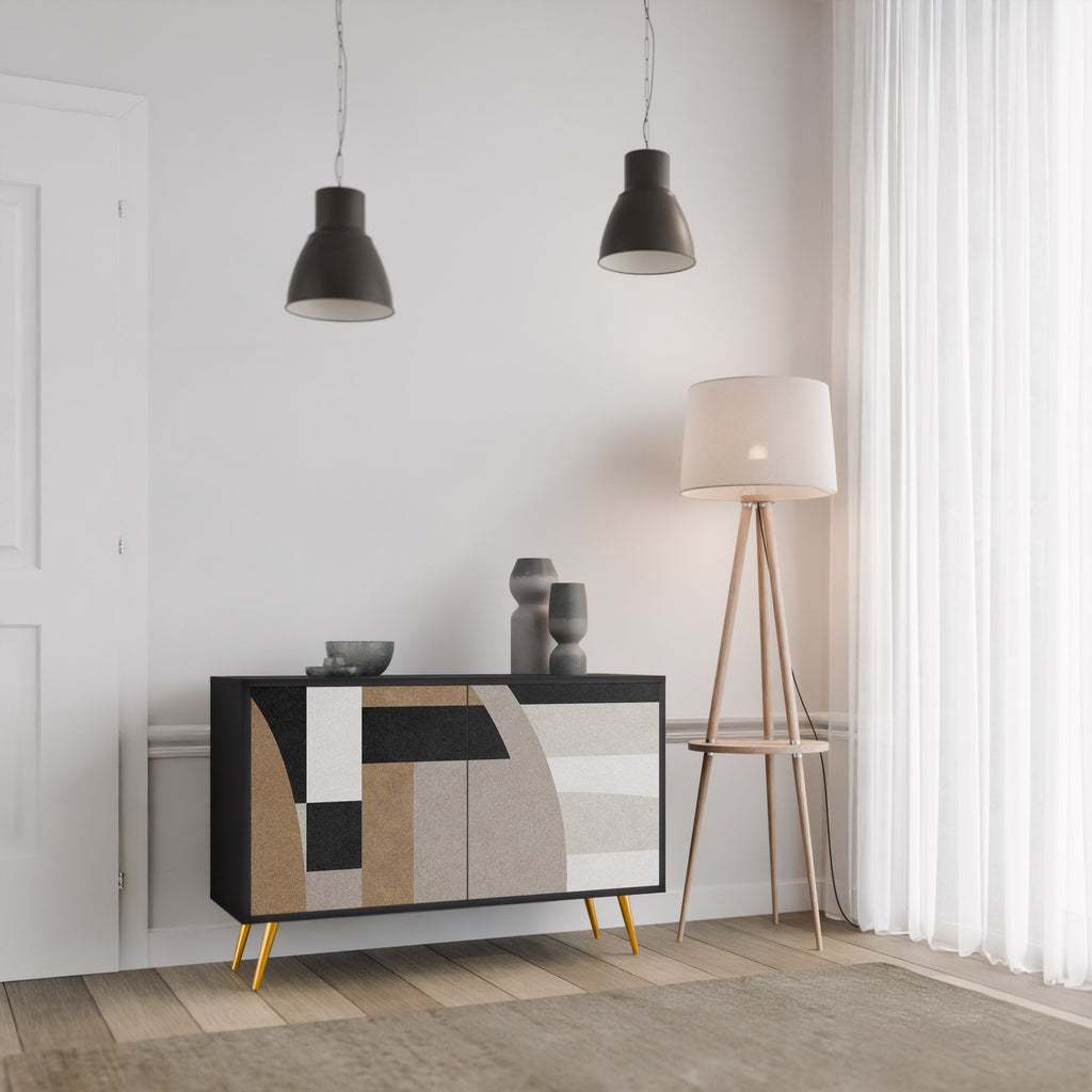 DELICATE MEMENTO Sideboard mit 2 Türen in Schwarz