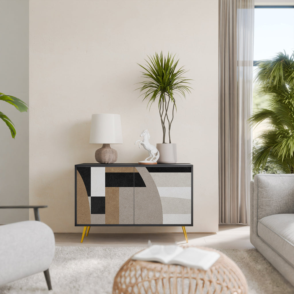 DELICATE MEMENTO Sideboard mit 2 Türen in Schwarz